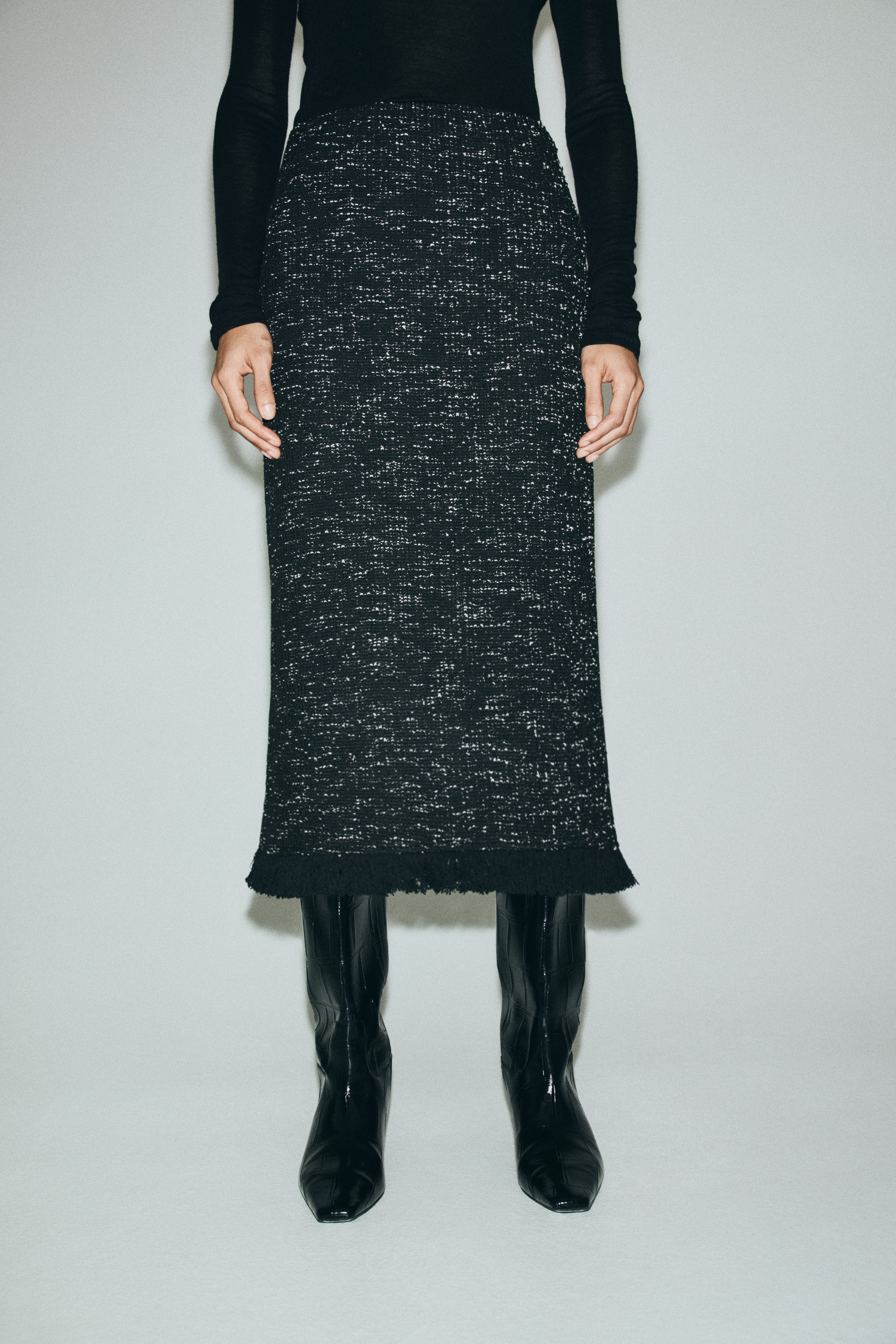 Jupe crayon - noir - Vêtements Mandala