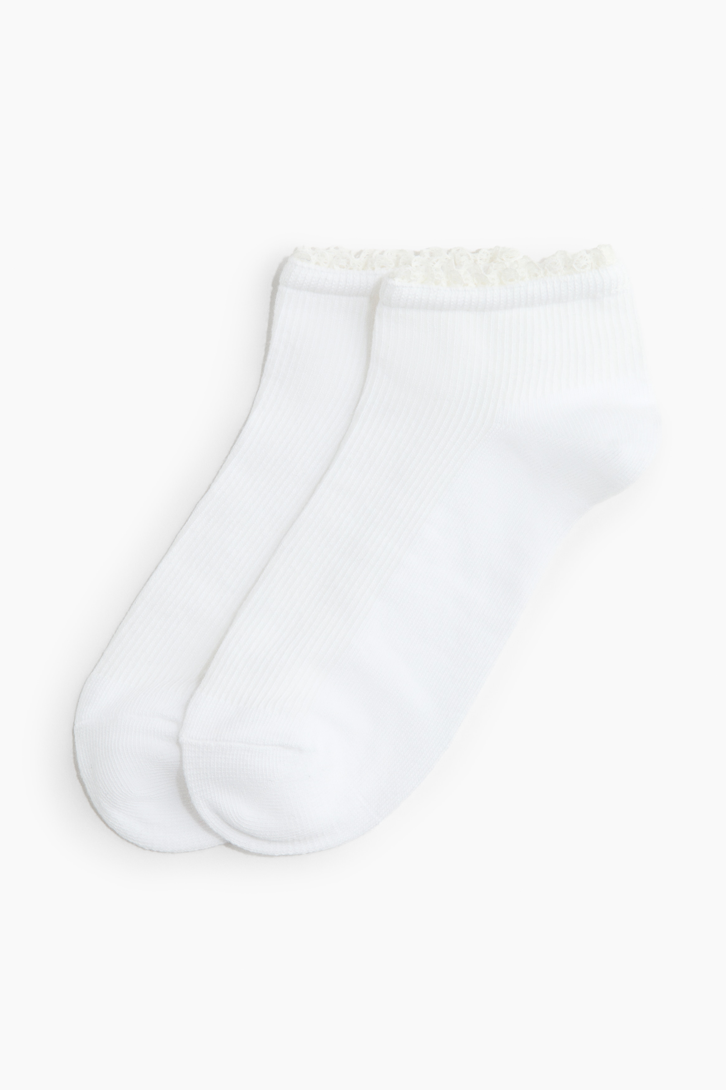 2-Pack Lace-Trimmed Ankle Socks from H&M - $9.99