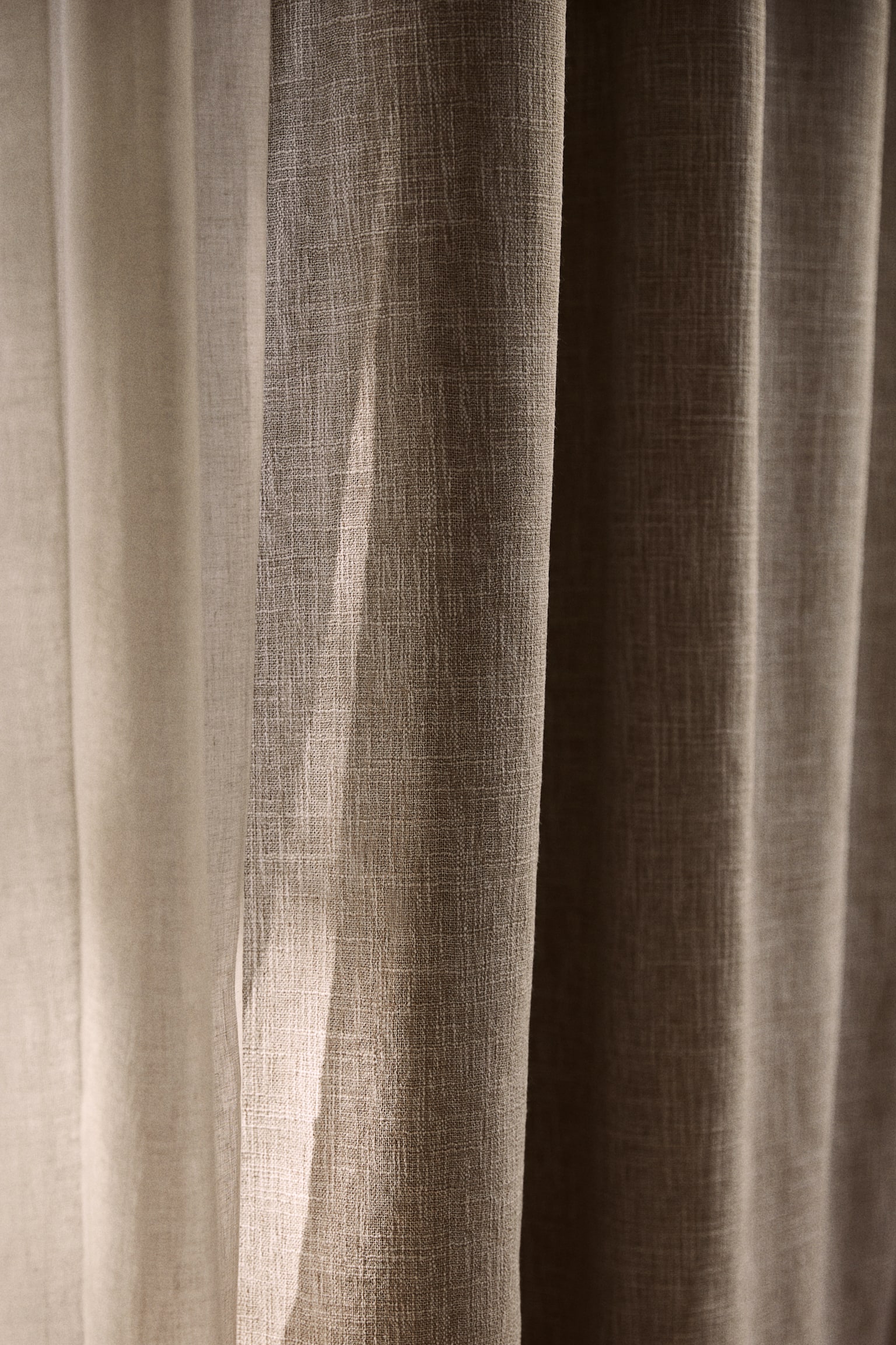 2-pack blackout curtain lengths - Light mole/White/Grey - 1