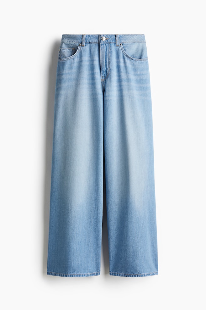 Baggy Wide Low Jeans - Light denim blue/Light grey - 1