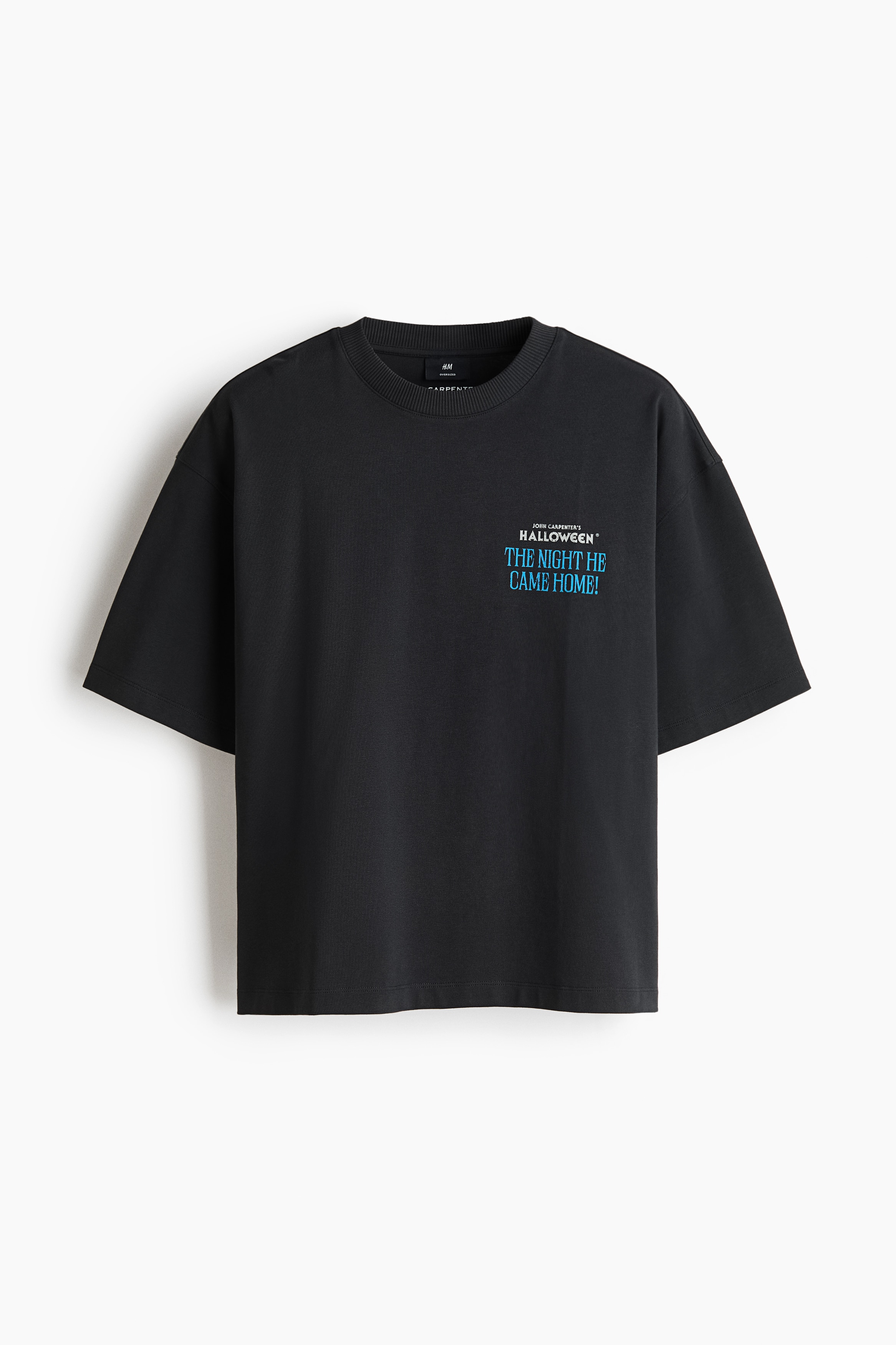 オーバーサイズフィット ボクシープリントコットンTシャツ - ブラック／ハロウィーン/ホワイト／Scream