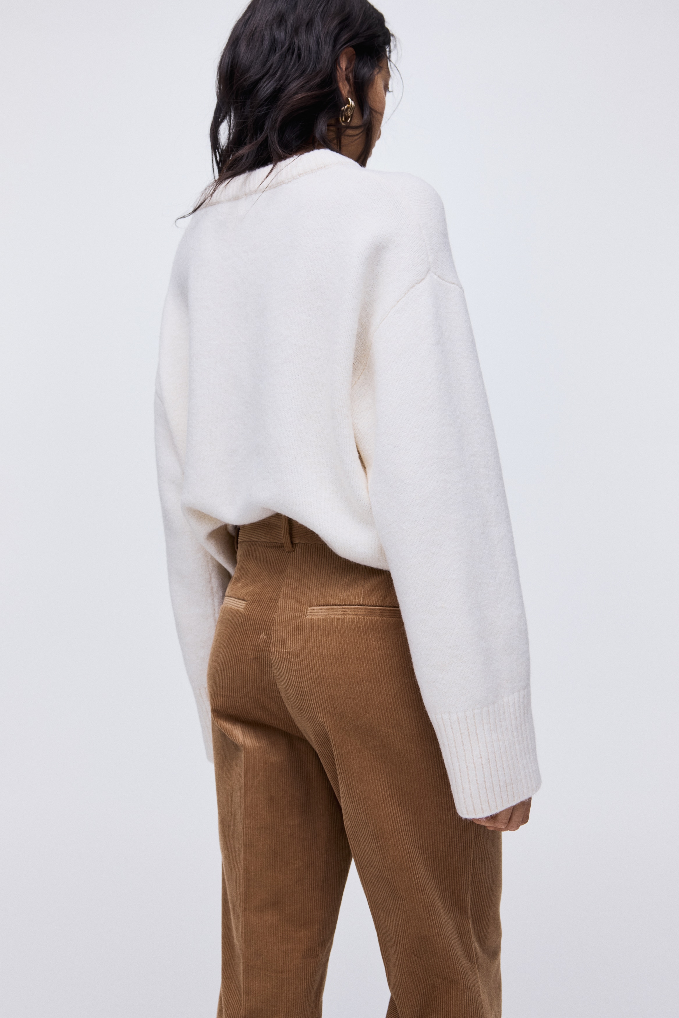 Bootcut corduroy trousers