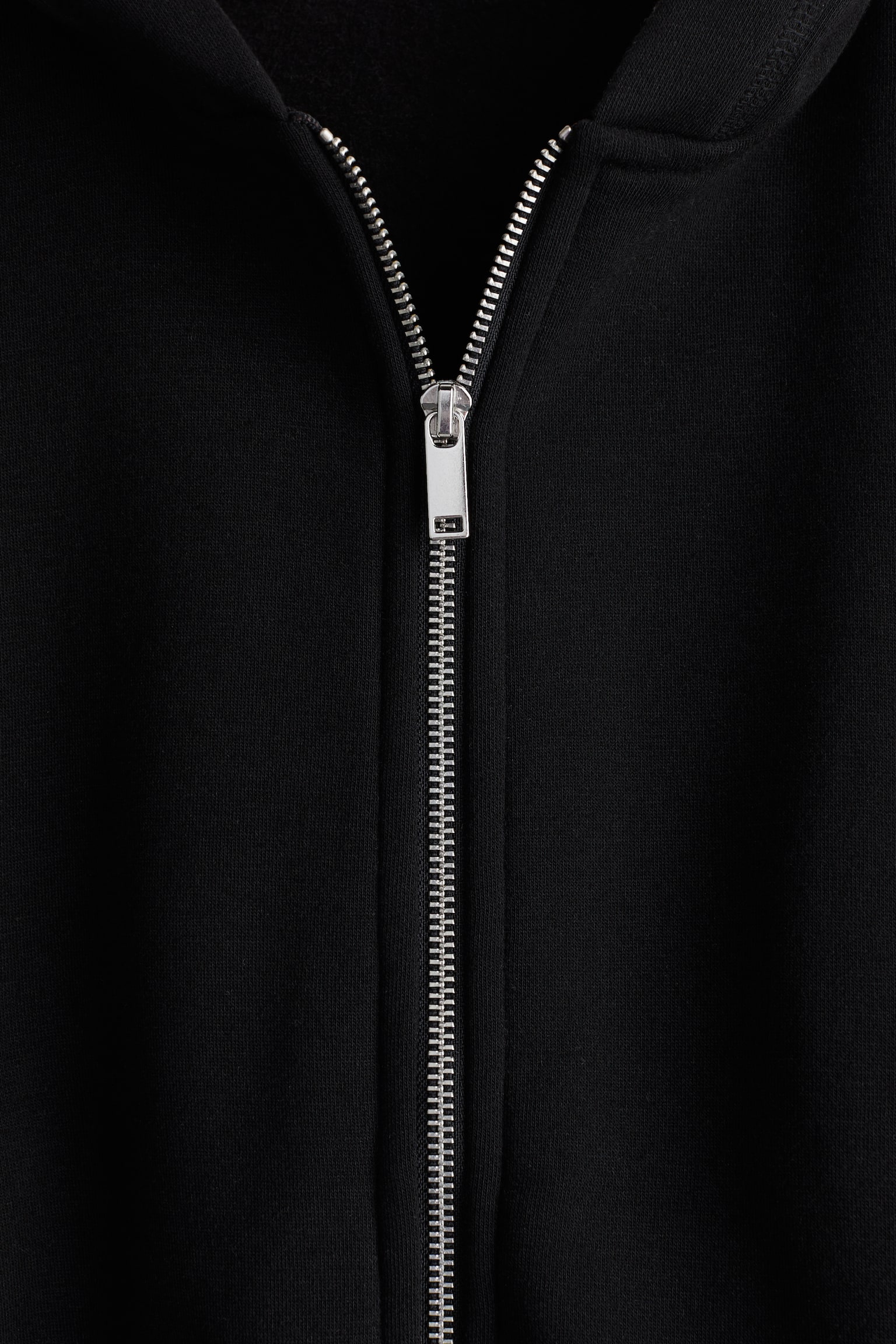 Oversized zip-through hoodie - Black/Light grey marl/Light beige - 8