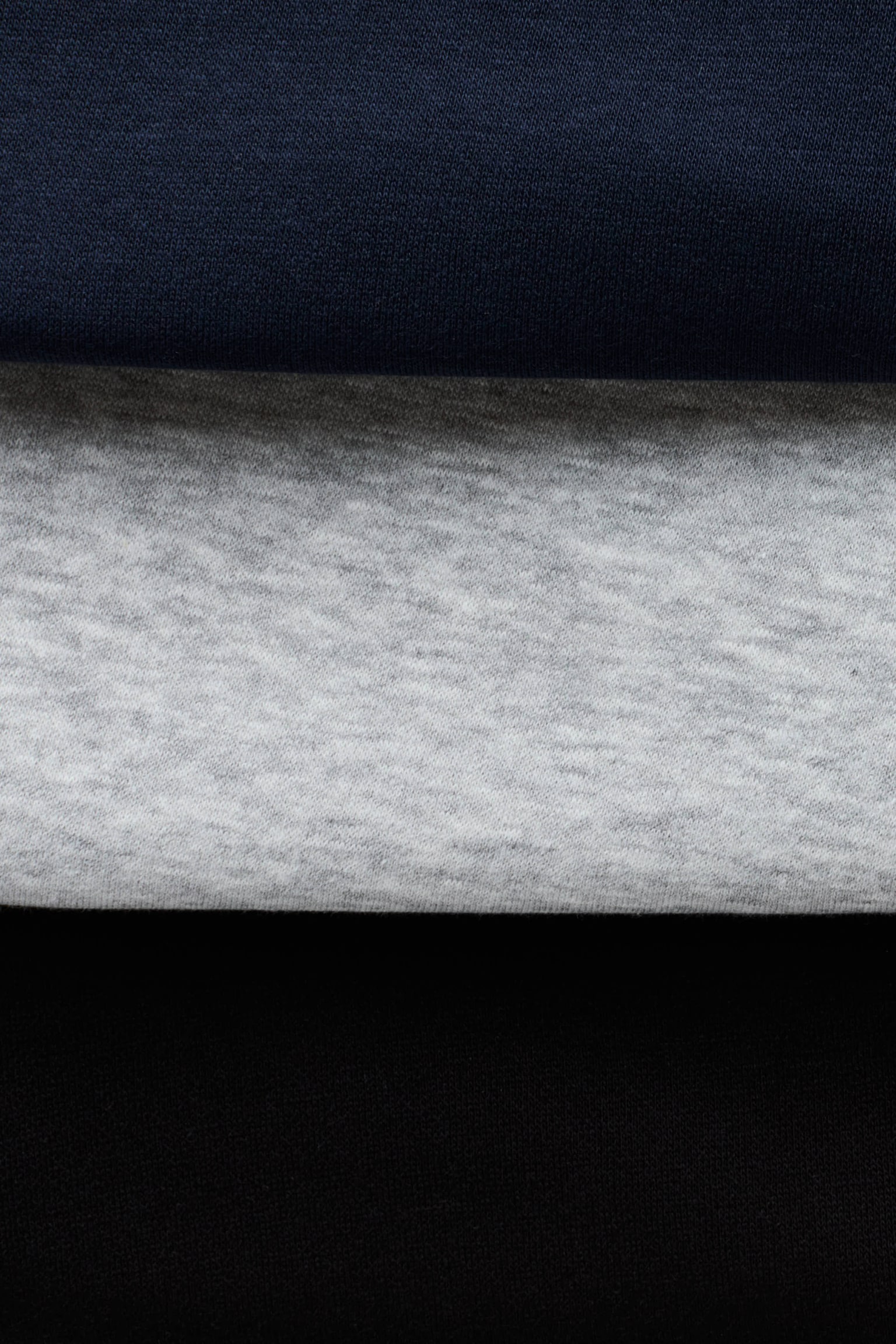 Детские толстовки H&M 3-Pack Brushed-Inside Sweatshirts, цвет: Синий / Серый меланжевый — фото 2