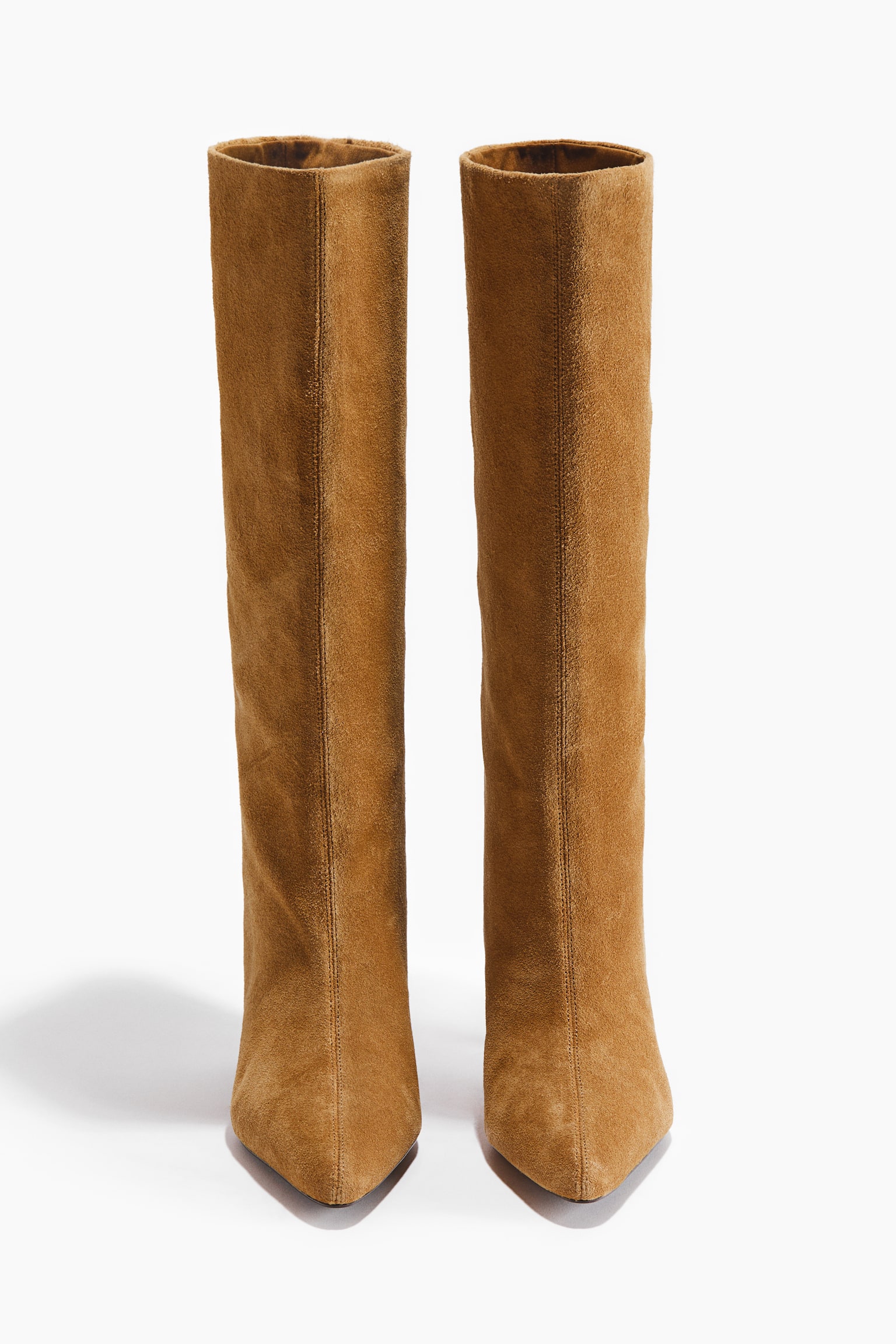 Knee-high leather boots - Beige/Black/Faux crocodile/Dark brown/Burgundy - 4