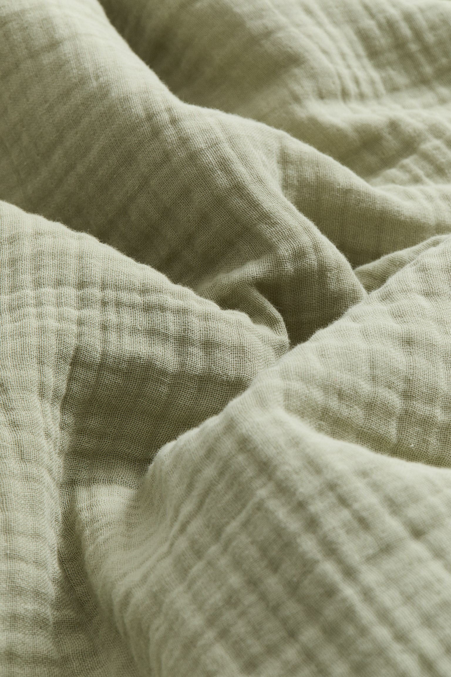 Muslin cot duvet cover set - Sage green/Light pink/Light beige/White/Dusty pink - 3