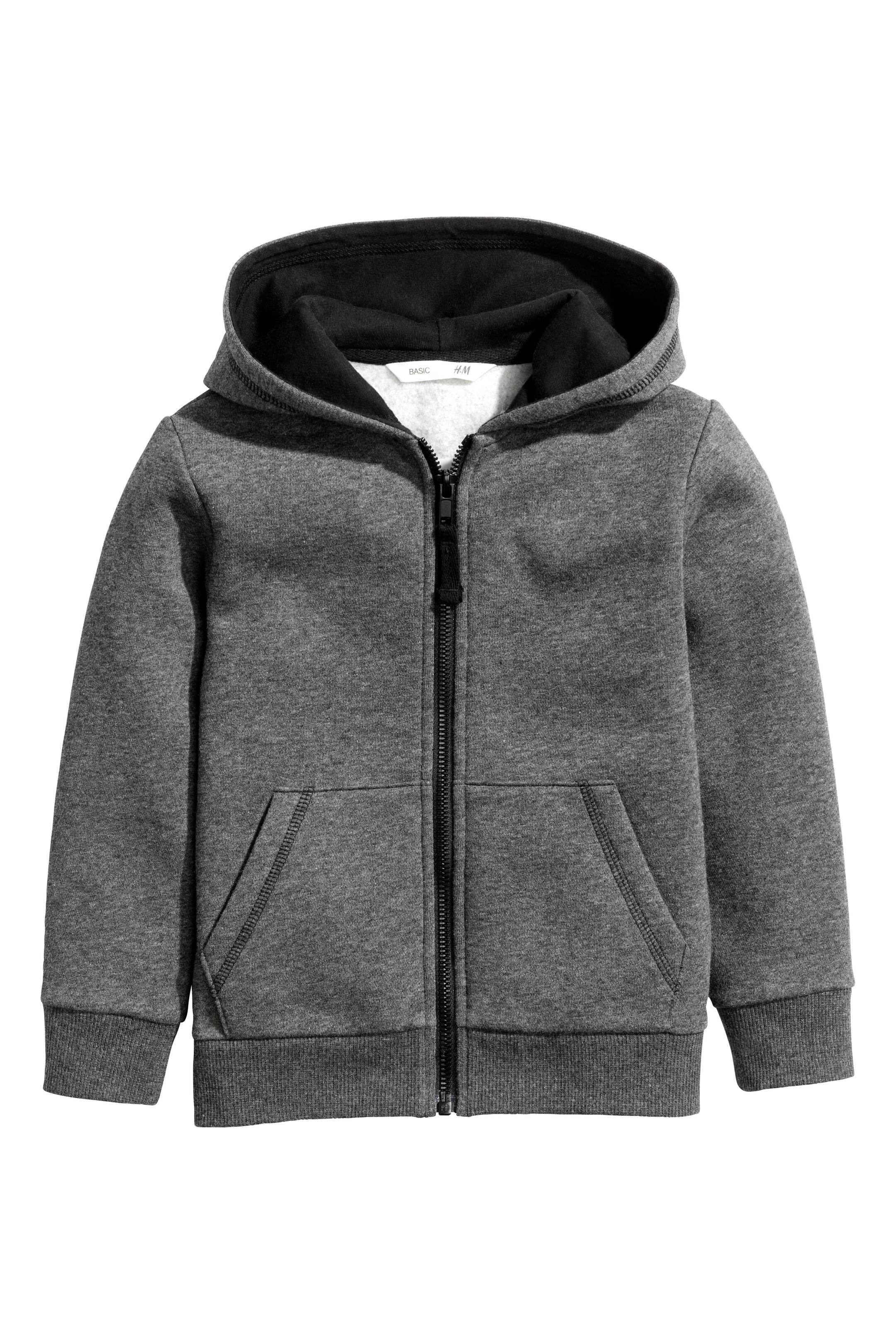Büyük resmi görüntüle: Kapüşonlu Sweatshirt - Koyu gri kırçıllı - ÇOCUK | H&M TR 1