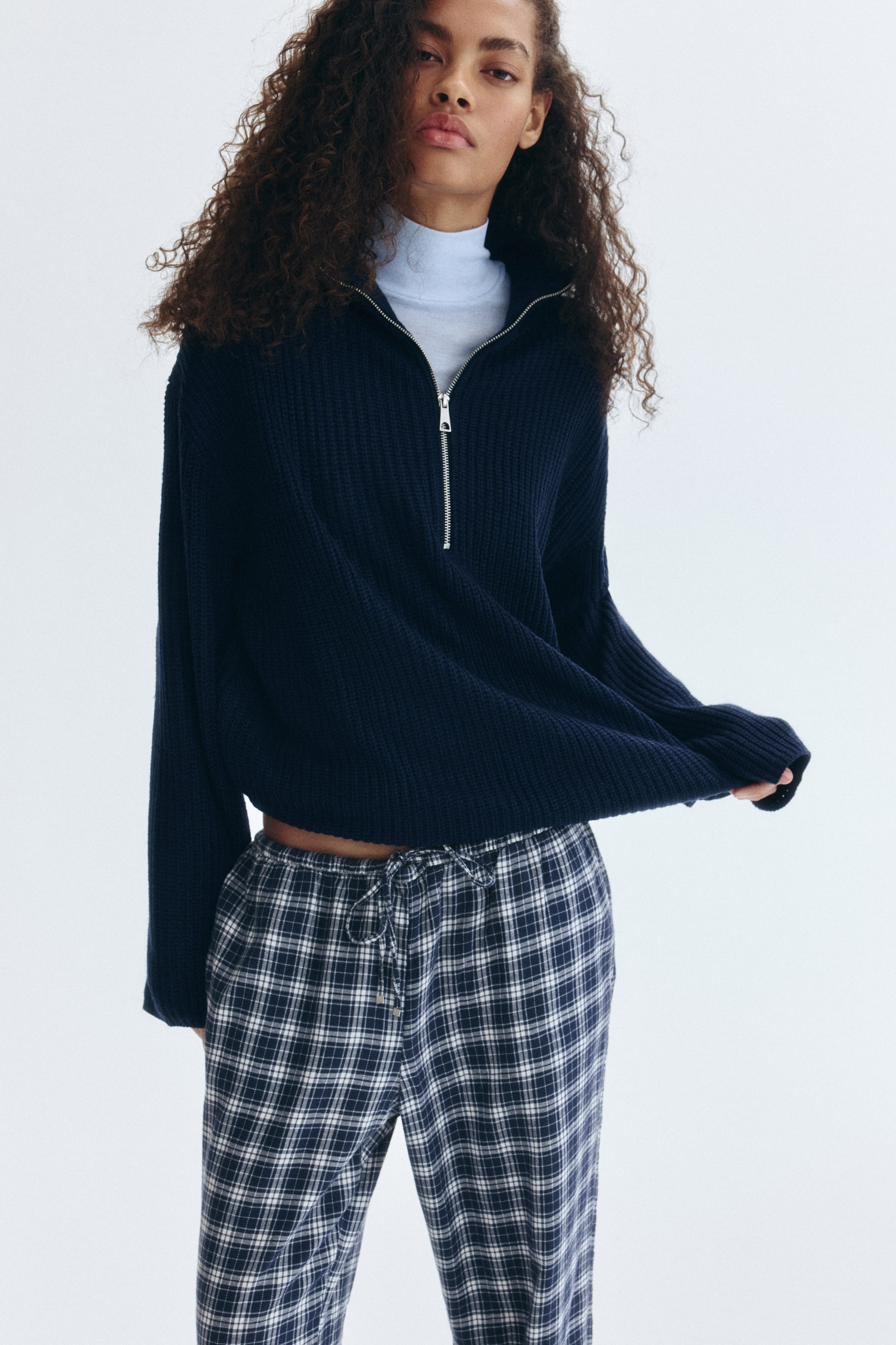 View larger image: Pyjama bottoms - Dark blue/Checked - Ladies | H&M IN 2