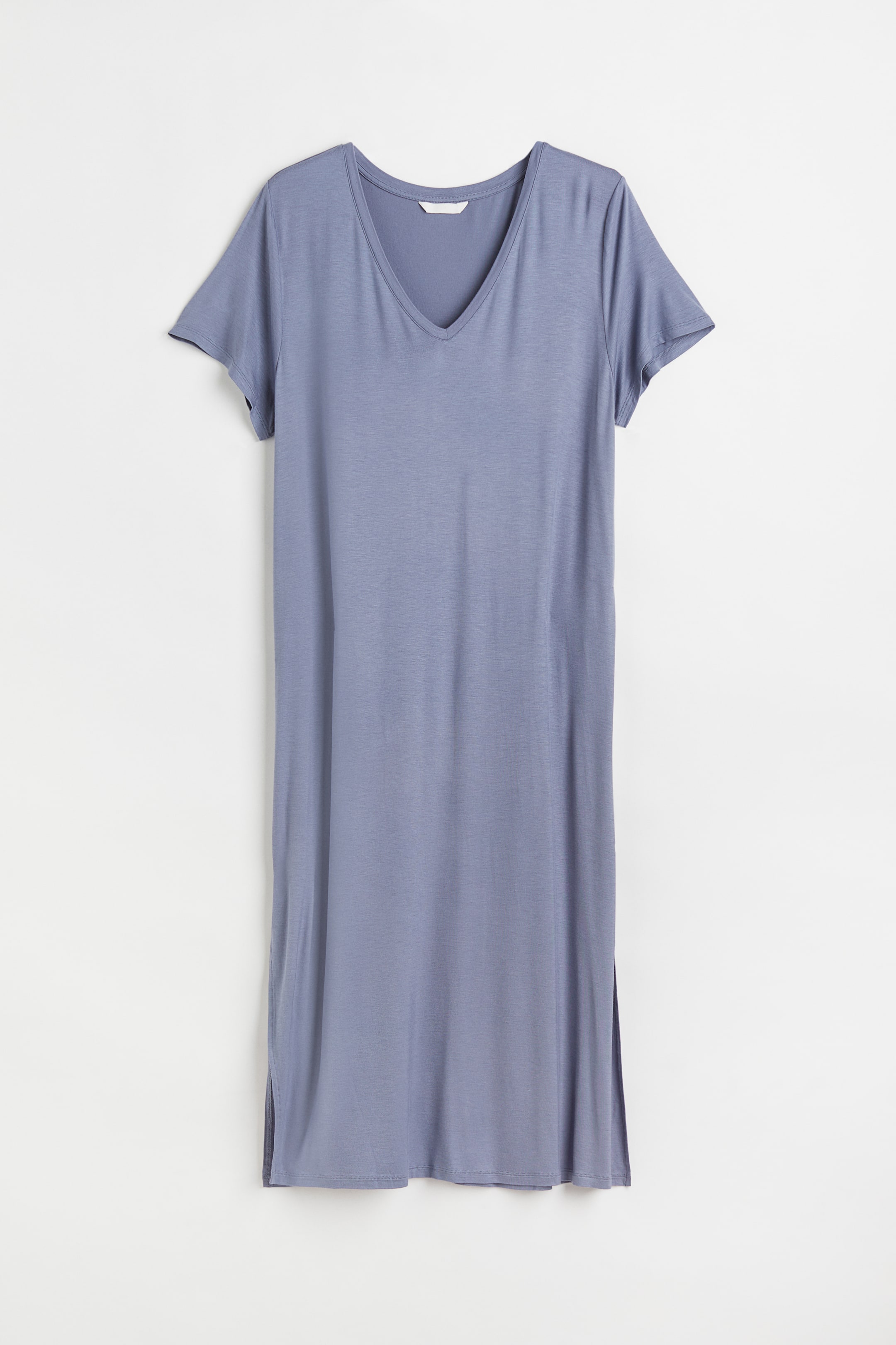 View larger image: H&M+ V-neck T-shirt dress - Pigeon blue - Ladies | H&M 1