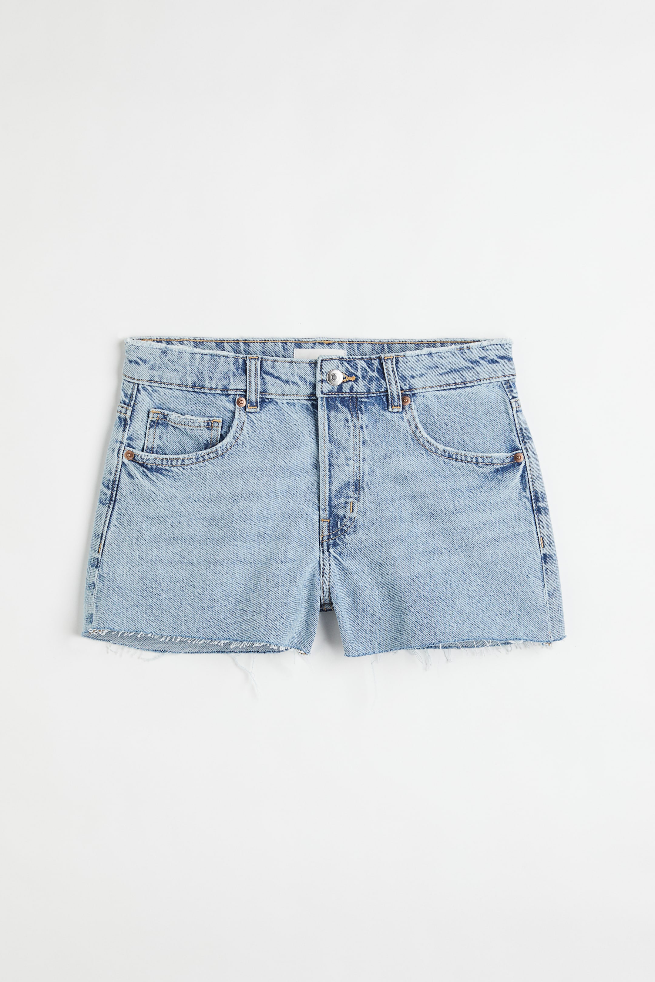 Low Waist Denim shorts - Low waist - Short - Light denim blue - Ladies ...