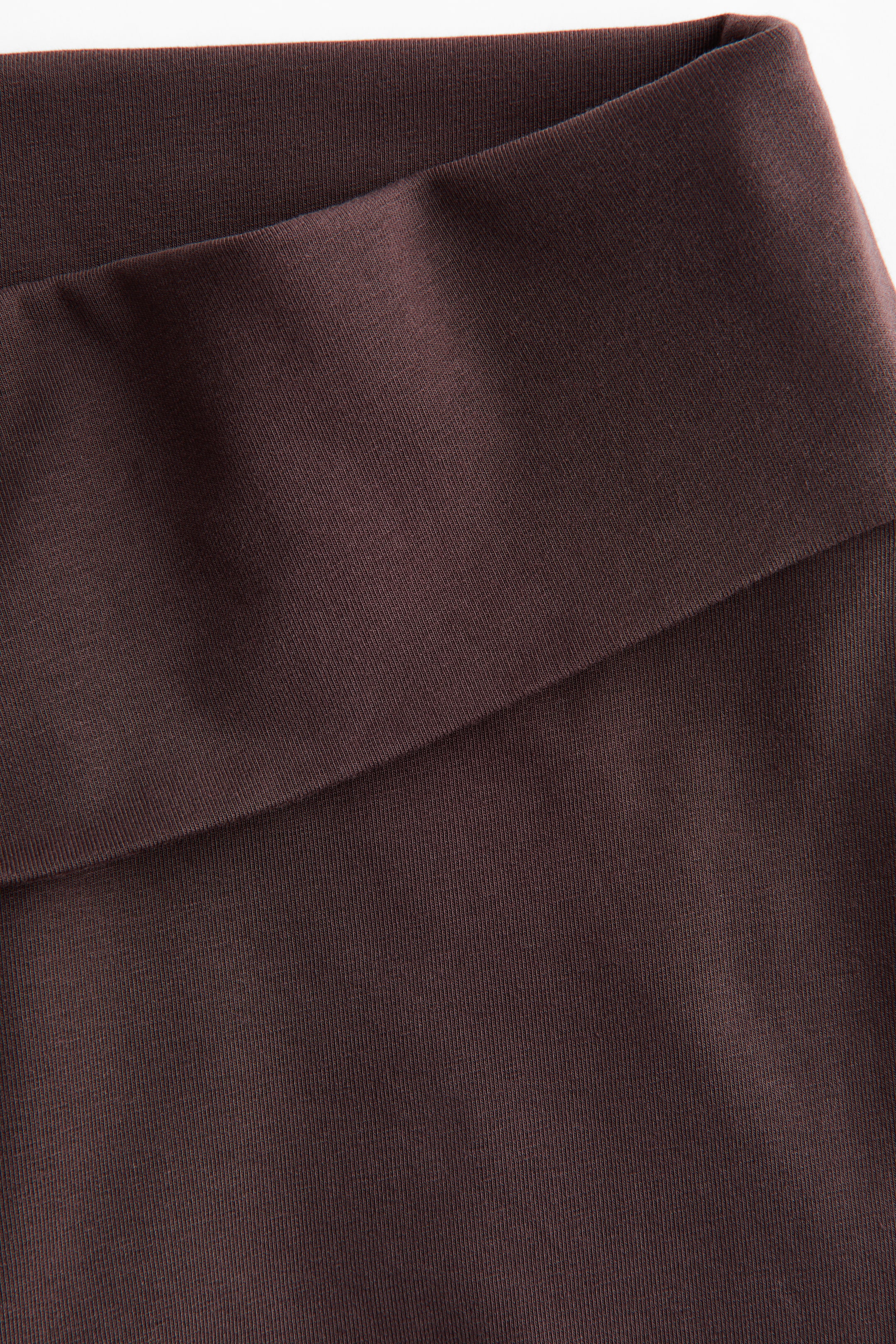Foldover-Waist Cotton Pants