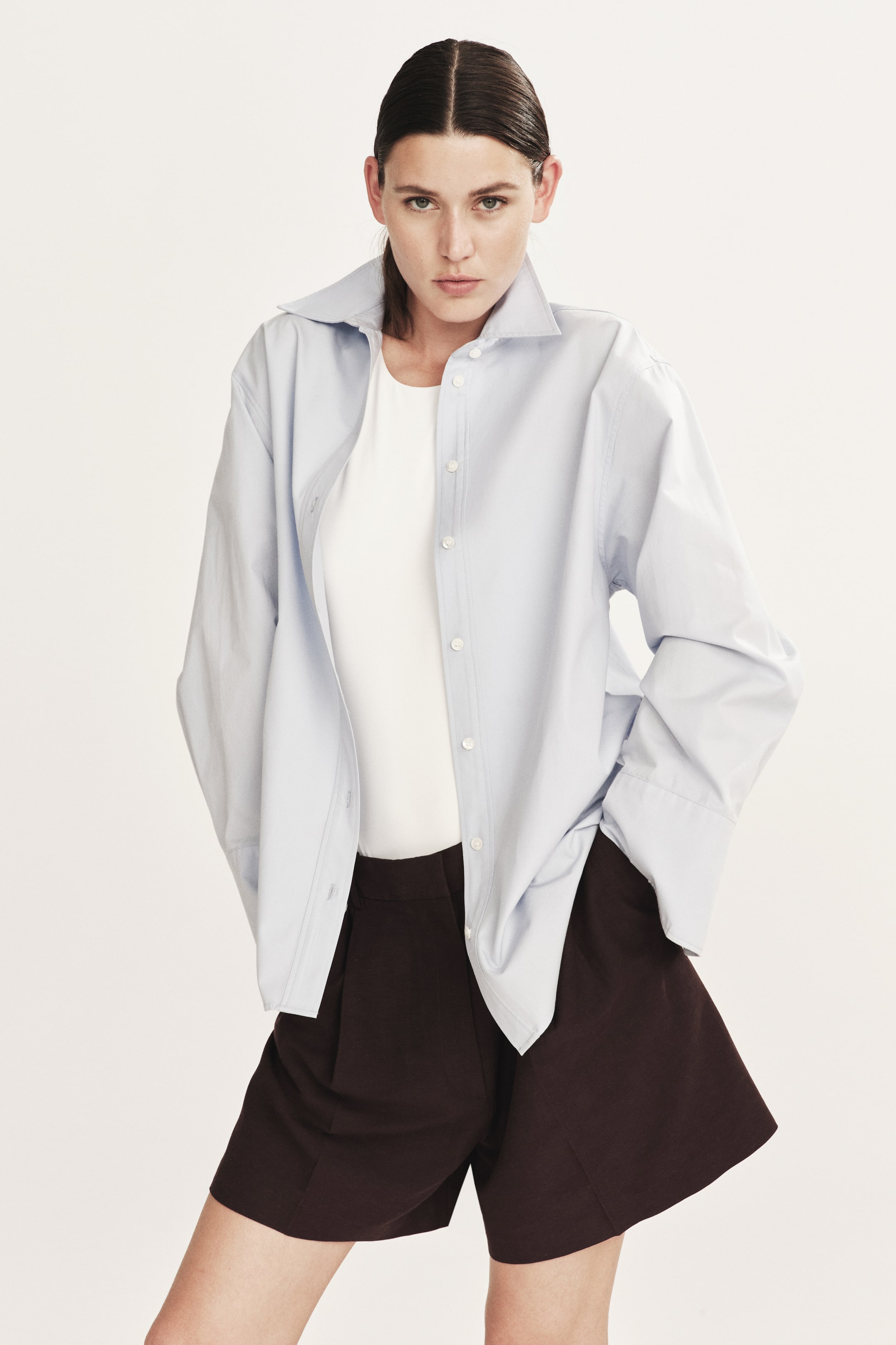 Dressy Linen-Blend Shorts