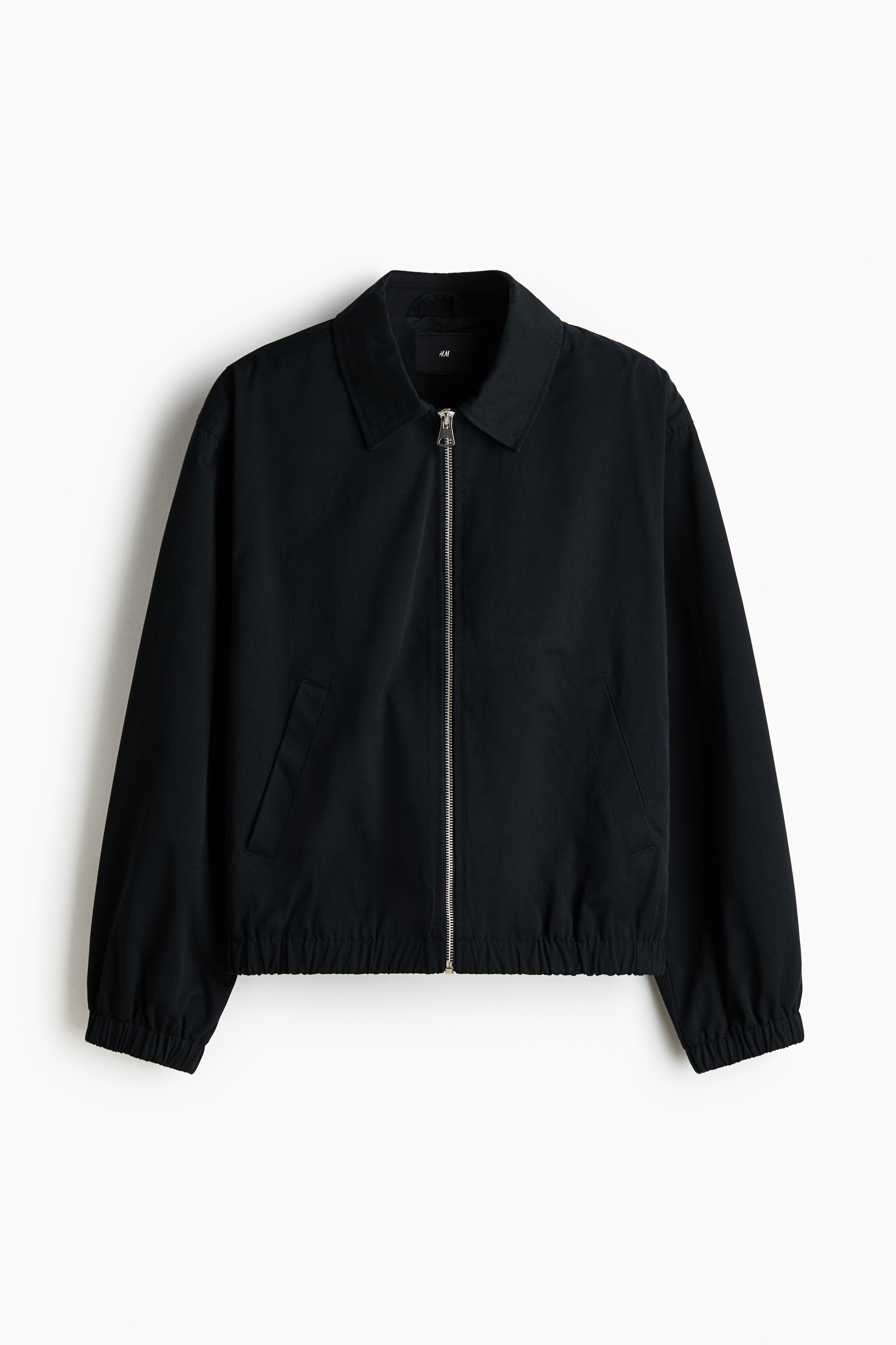 Cotton Jacket with Collar - Black/Beige/Navy blue