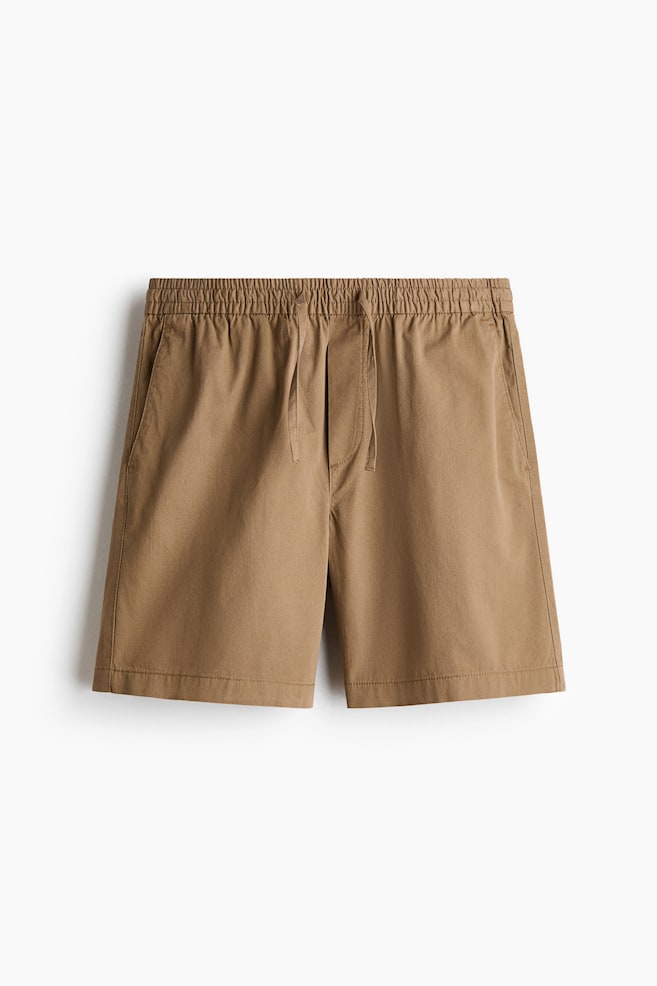 Relaxed Fit Cotton shorts - Dark beige/Khaki green/Black/Dark brown/Dark blue/White - 1