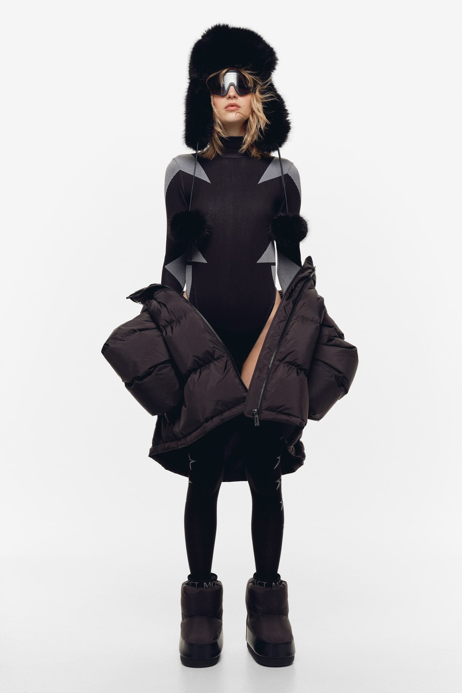 심리스 터틀넥 바디 - 블랙 - 6