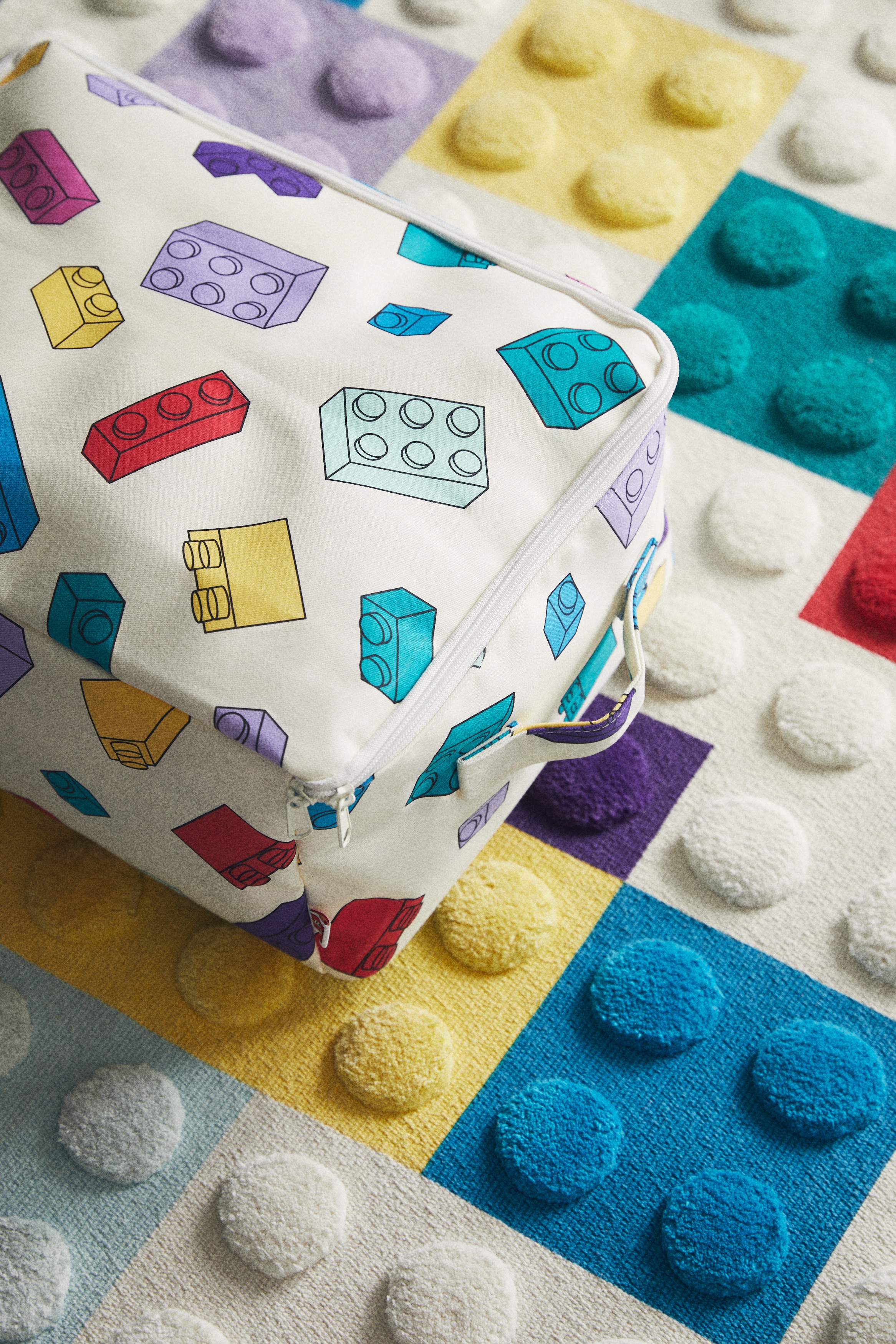 キャンバストイストレージバスケット - ホワイト／LEGO® - Home All