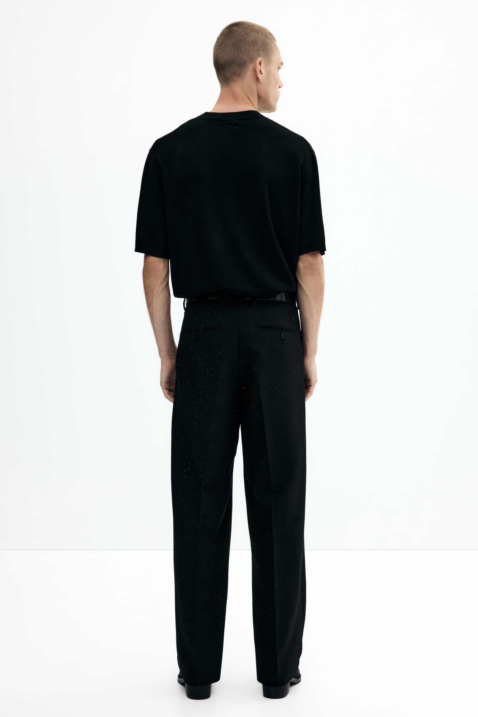 Loose Fit Tailored trousers - Black/Glittery - 4
