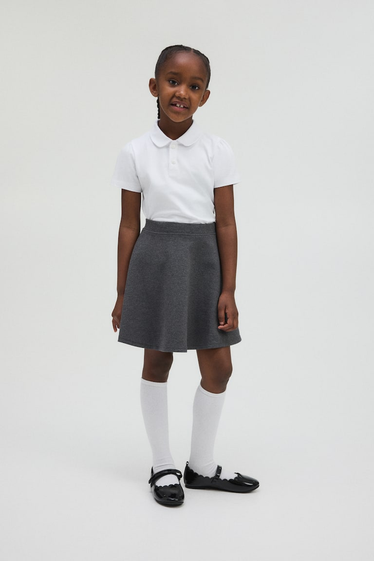 Jersey school skirt Dark grey Kids H&M GB - Main Image