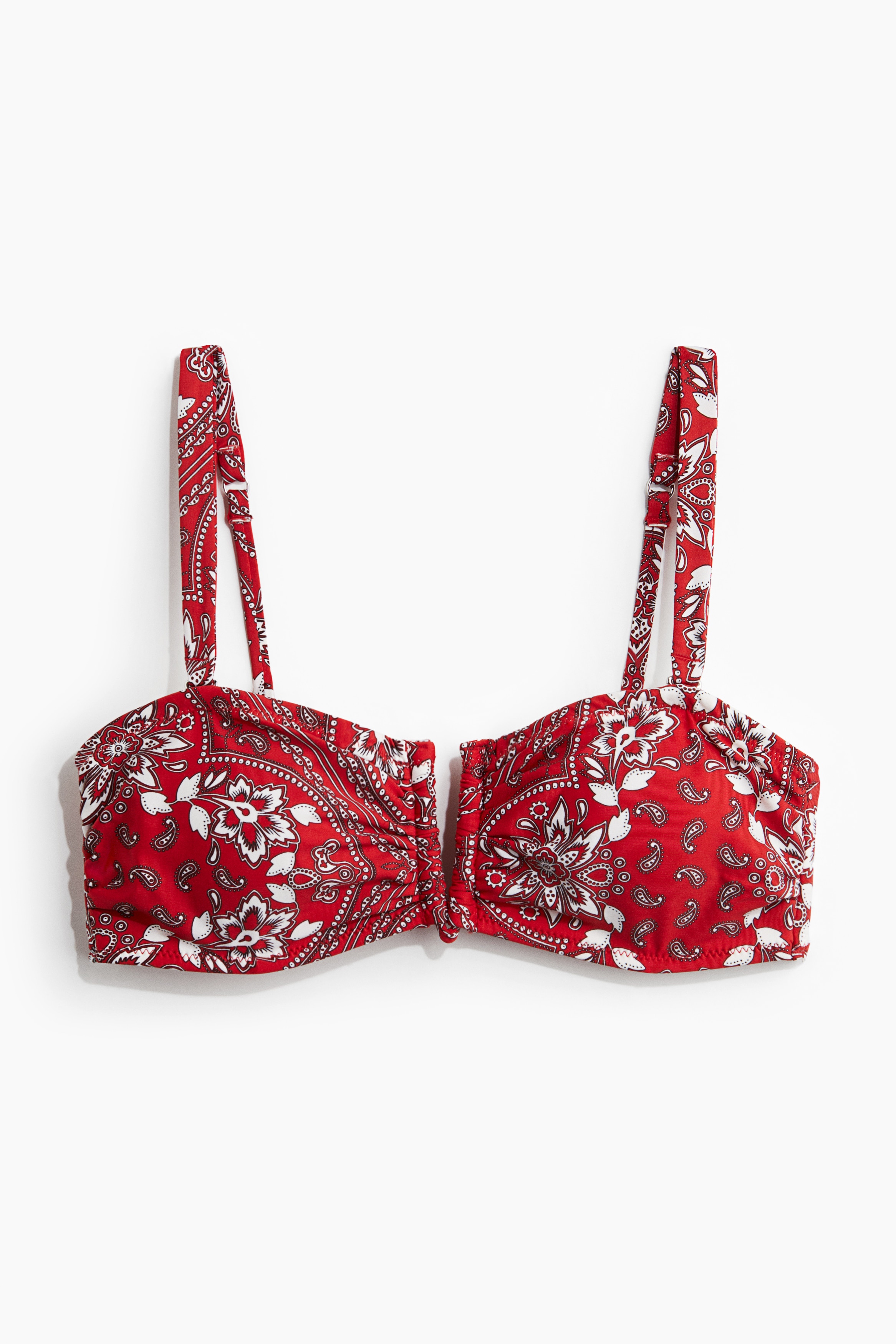Σουτιέν μπικίνι με ενίσχυση - Κόκκινο/μοτίβο με λαχούρι/Γαλάζιο/Κόκκινο