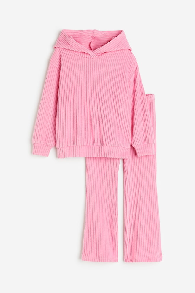 2-piece hoodie and leggings set - Pink - 1