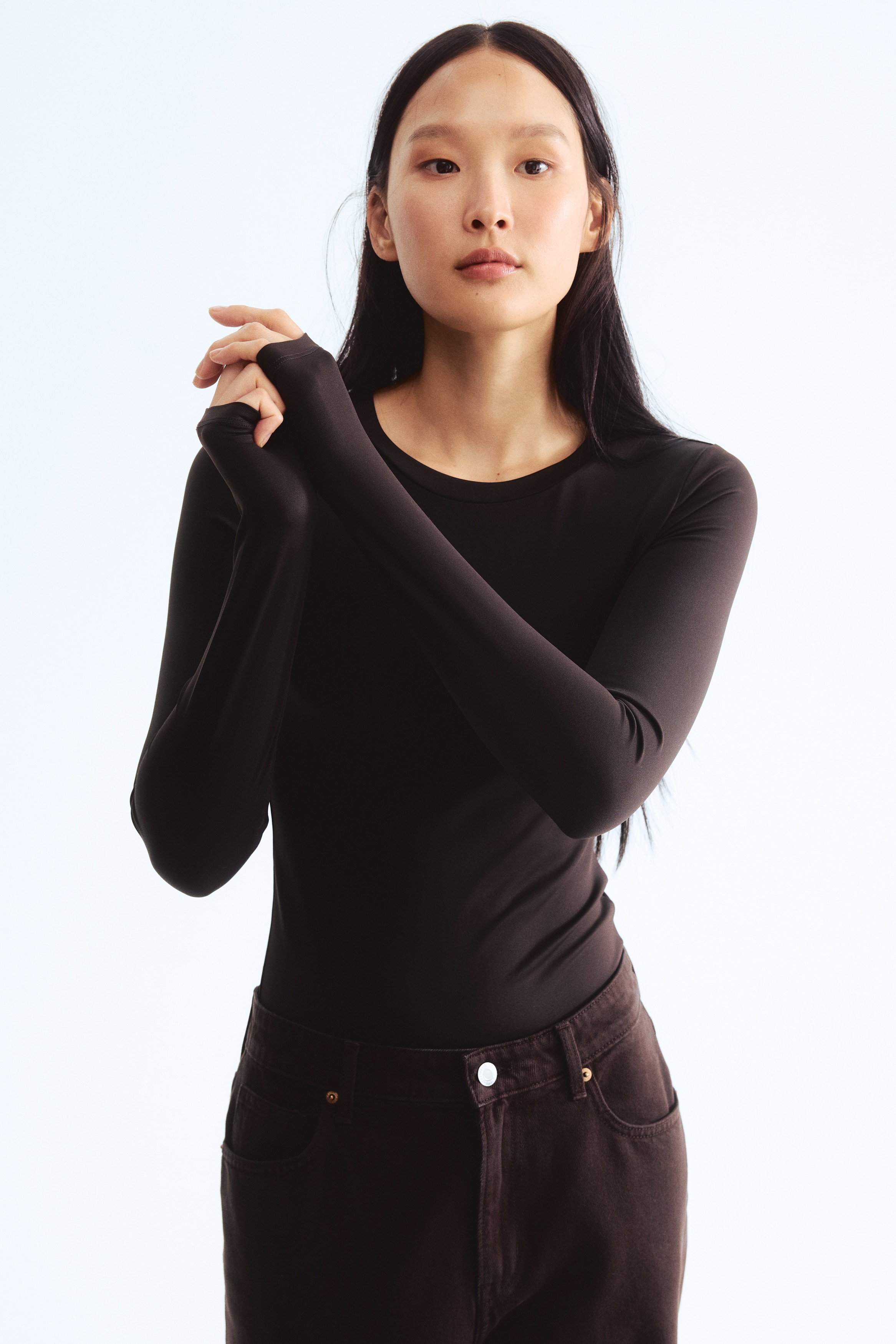 Long-sleeved microfibre body