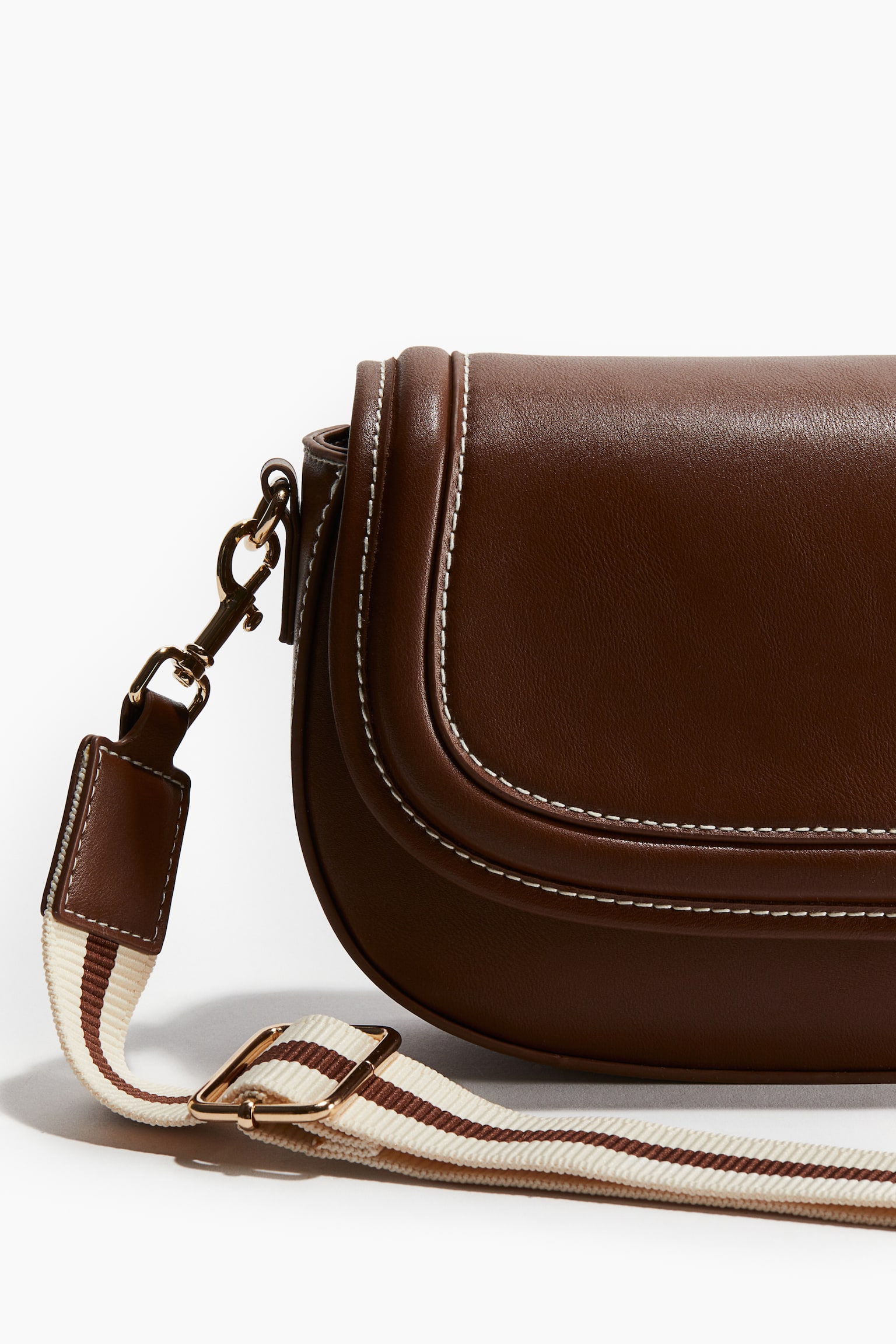 Crossbody Saddle Bag - Brown - 3