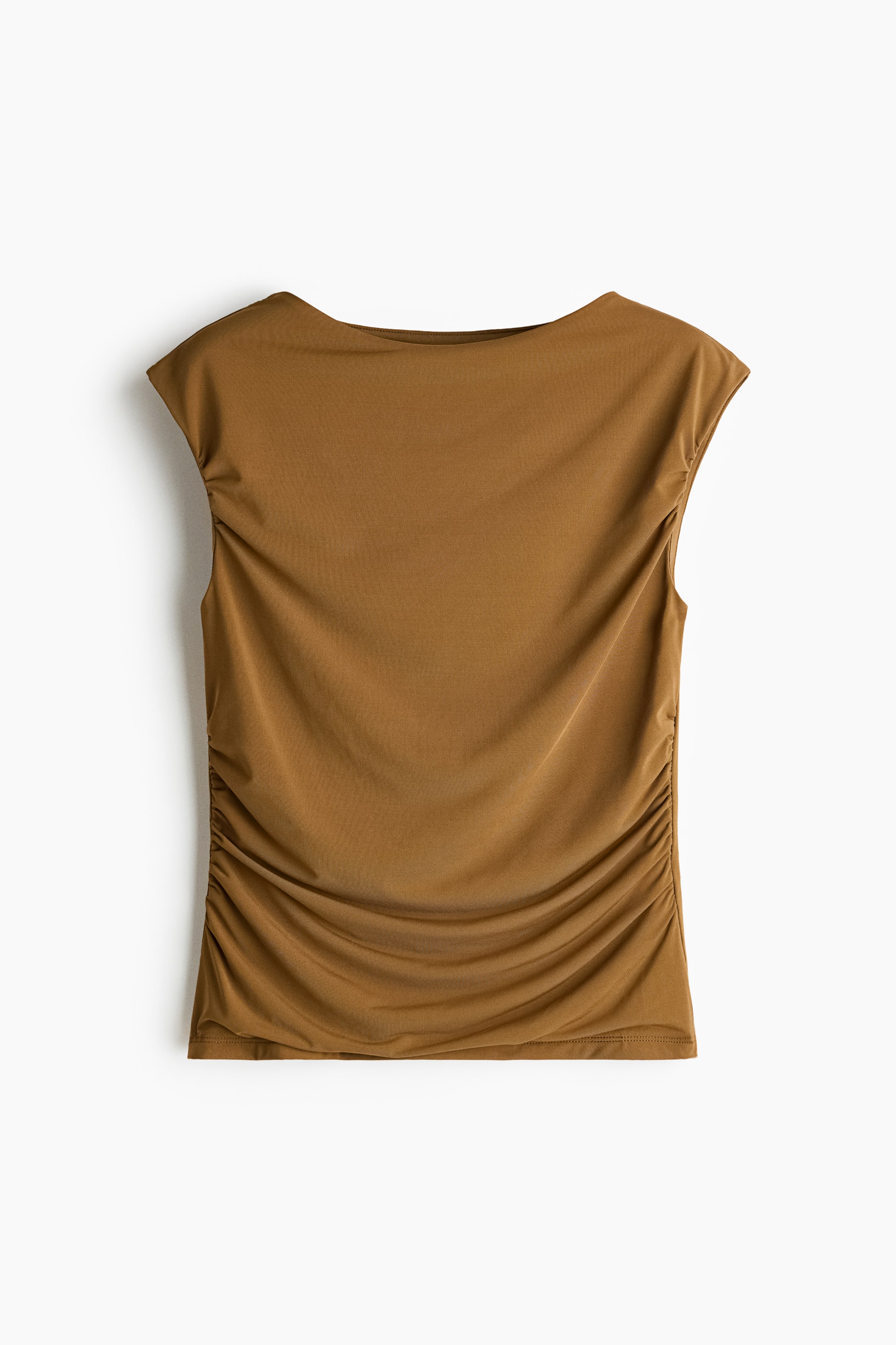 Draped Boat-Neck Top