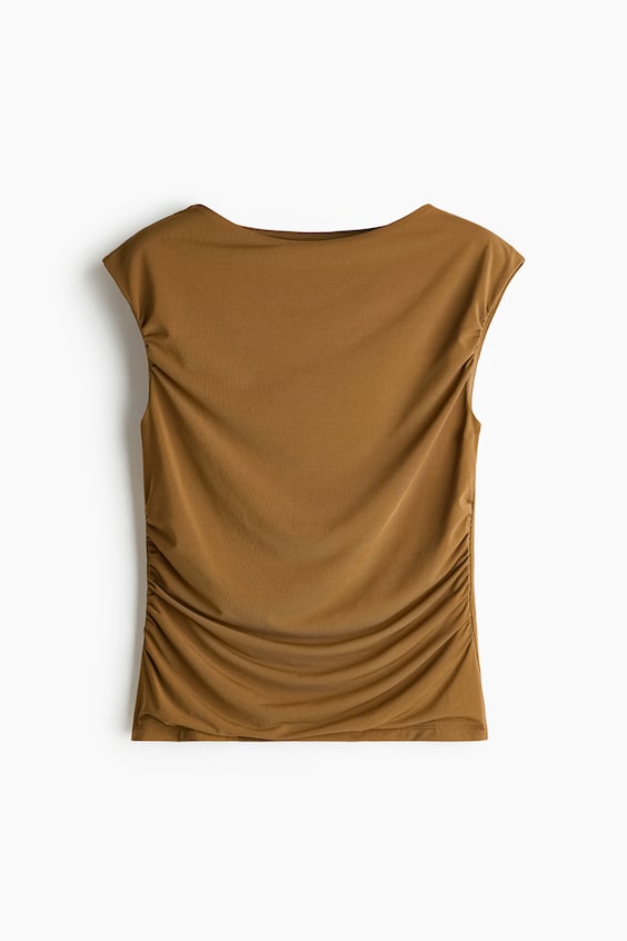Женские топы H&M Draped Boat-Neck Top