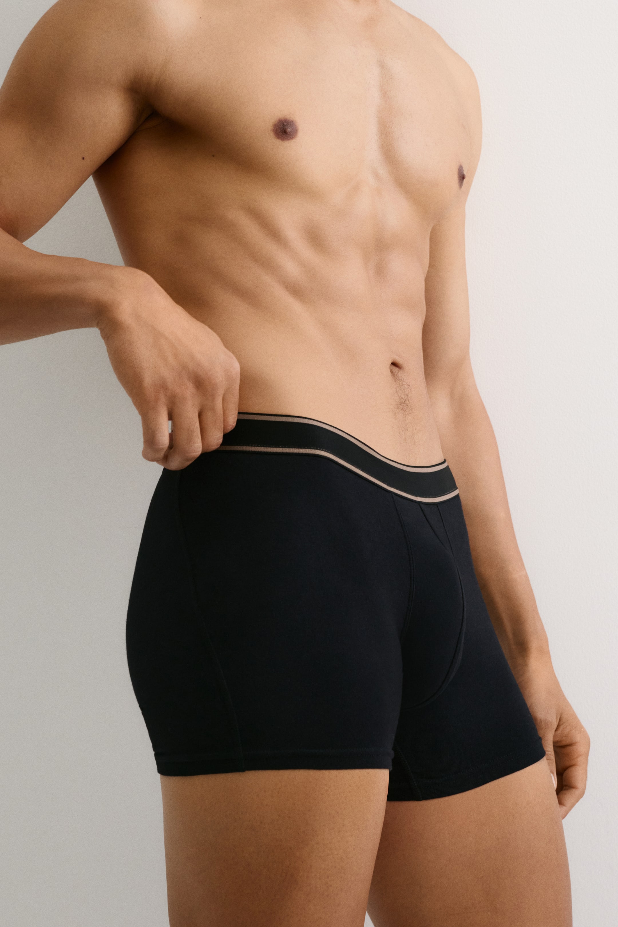 Agrandir l'image: Lot de 3 boxers mi-longs - Beige/rayures noires - HOMME | H&M FR 2