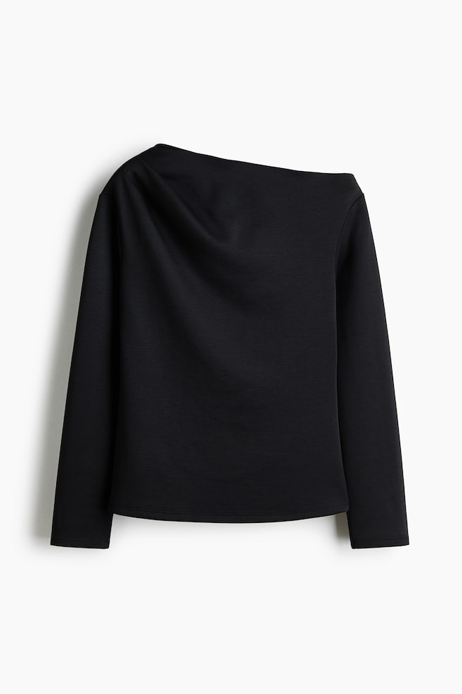 Asymmetric Top - Black/Dark taupe - 1