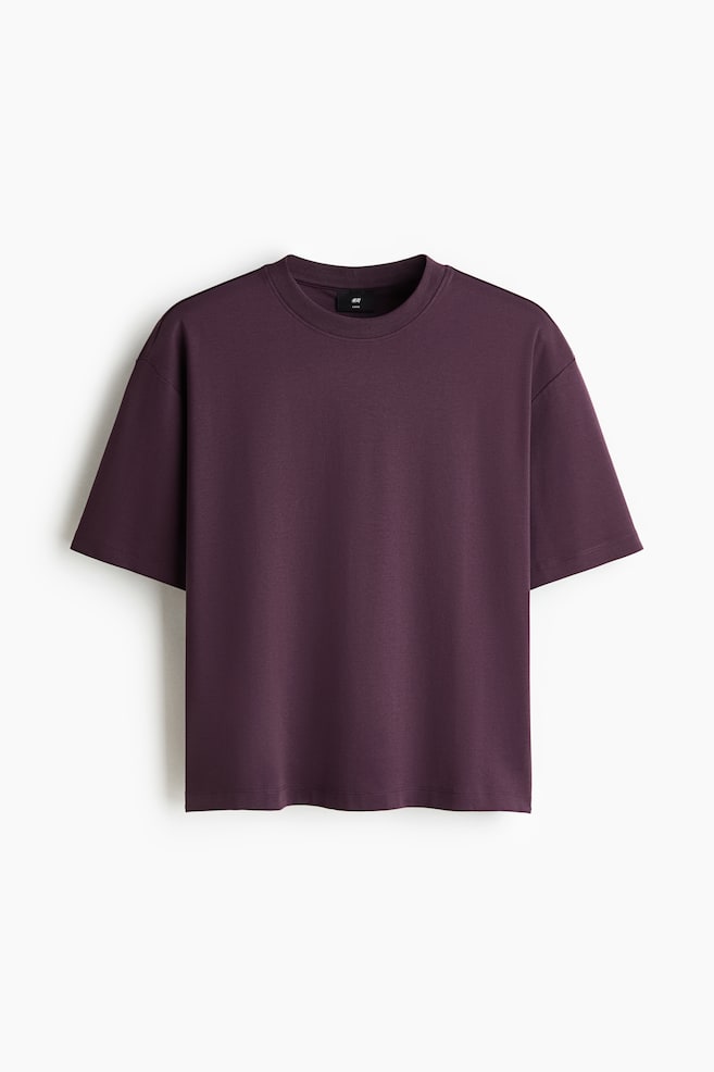 Oversized-Fit T-Shirt - Dark purple/Light blue - 1