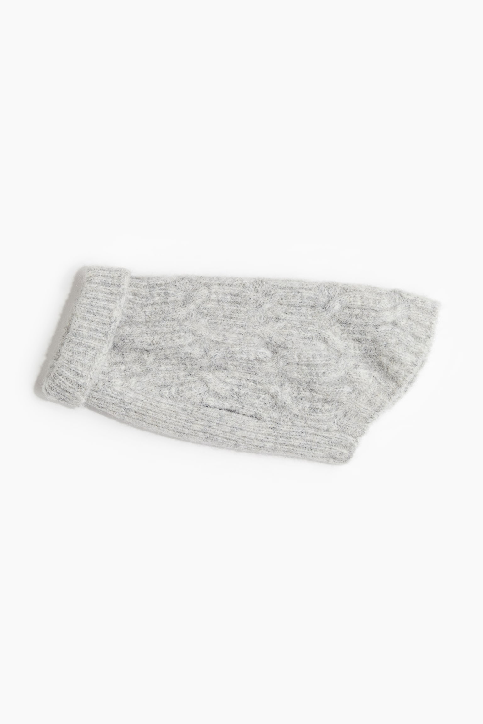 Женский свитер H&M Cable-Knit Dog, цвет: Светлый серый меланжевый — фото 1