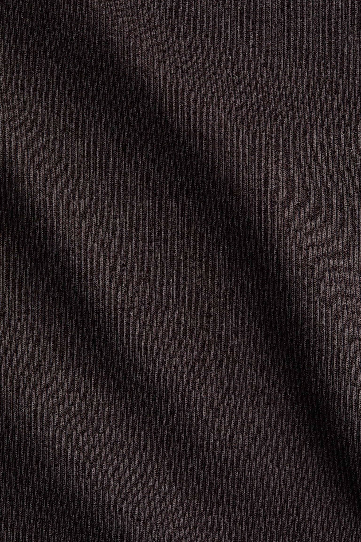 Ribbed Cotton-Blend Top - Dark brown/White/Gray melange - 3