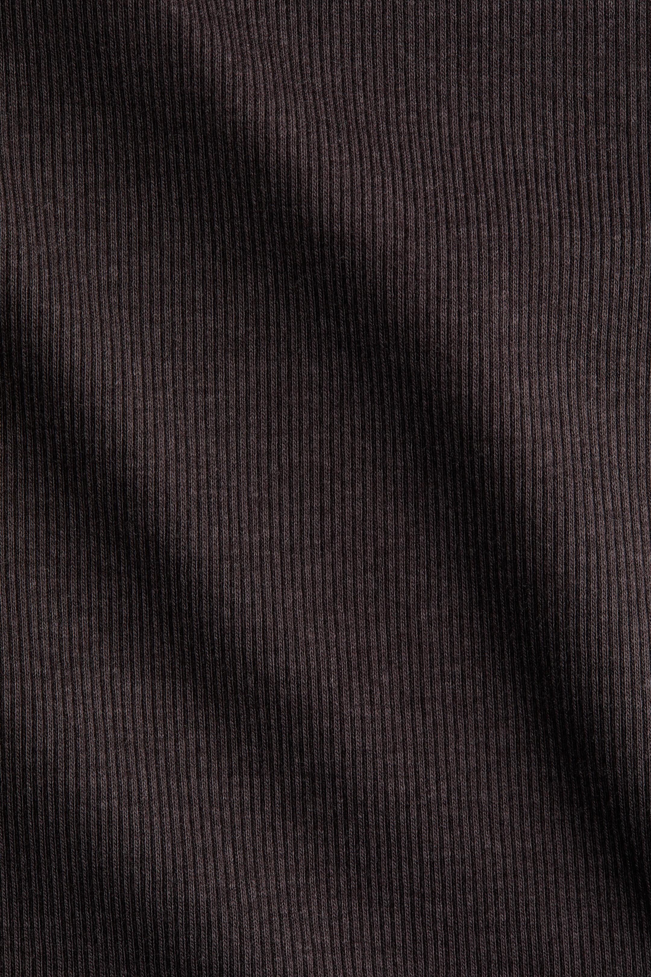 View larger image: Ribbed Cotton-Blend Top - Dark brown - Ladies | H&M US 6