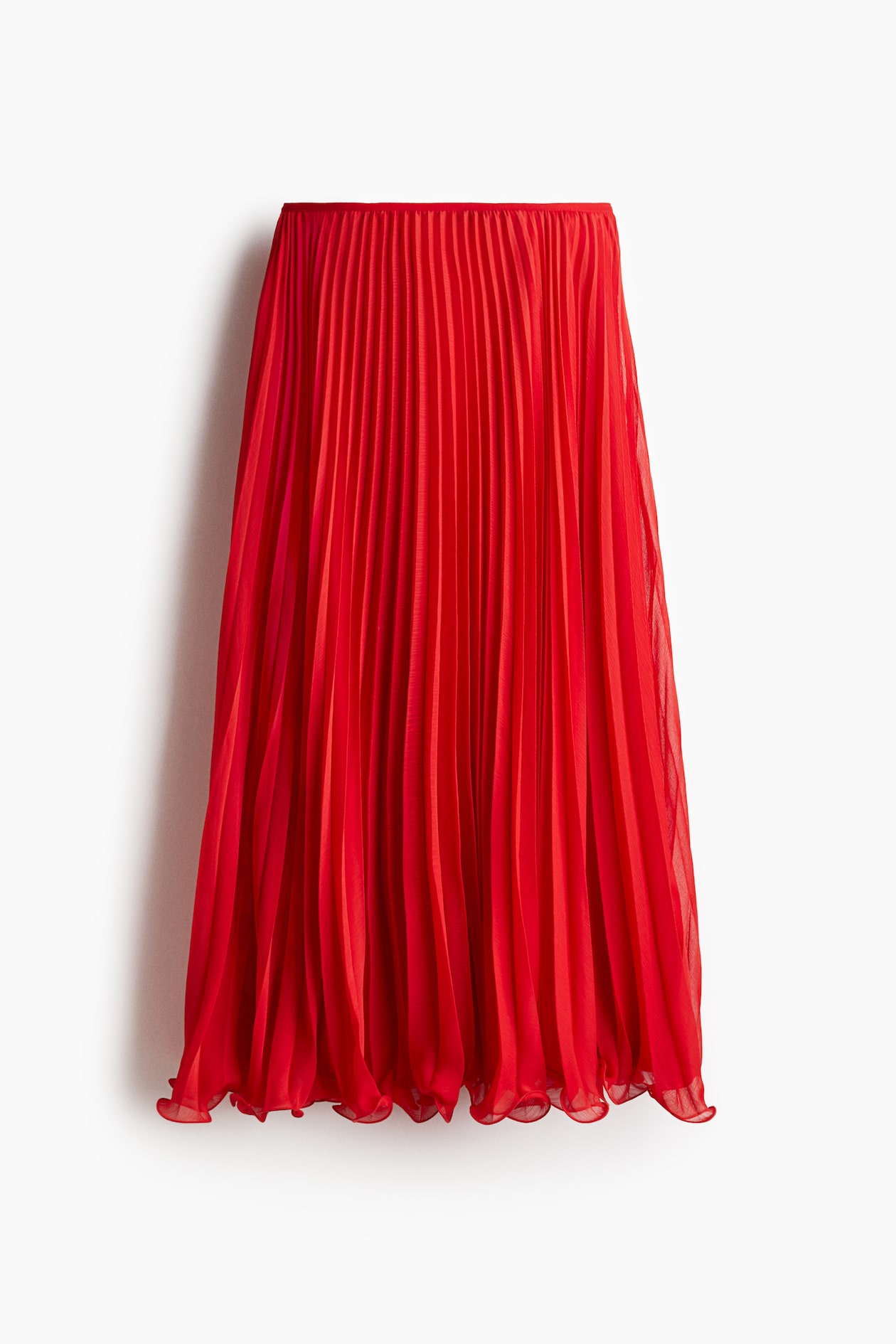 Sheer pleated skirt - Rød - DAME | H&M DK