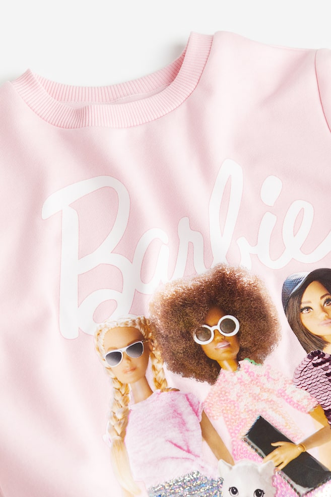 Sweatshirt med tryck - Ljusrosa/Barbie/Crèmevit/Mimmi Pigg/Ljusgråmelerad/Mimmi Pigg/Vit/Frost - 2