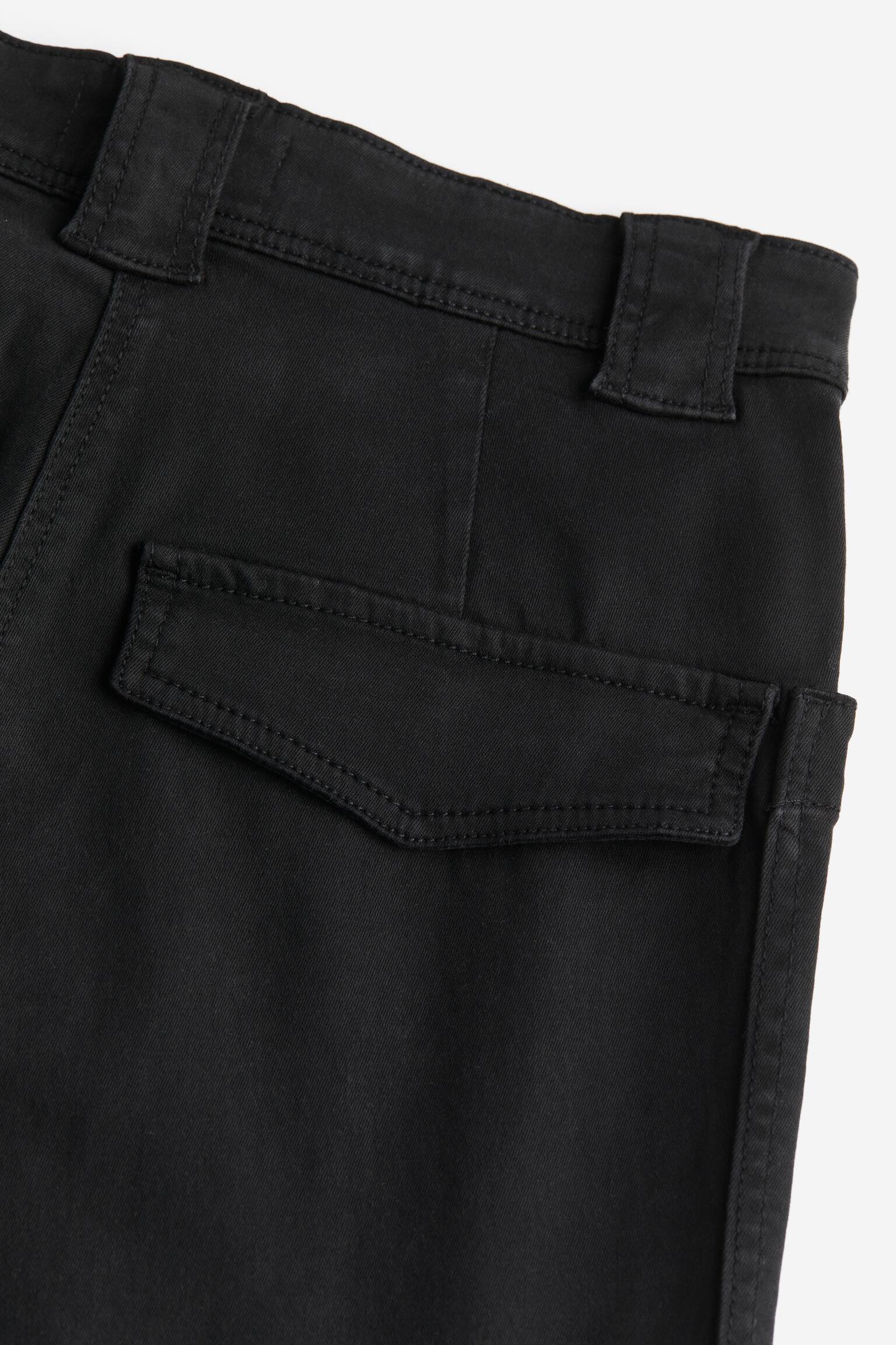 Lyocell-blend cargo trousers - Black - 4