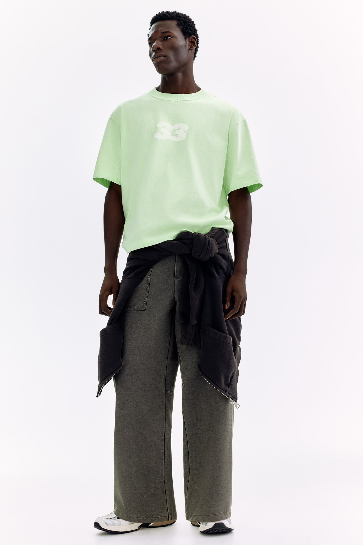 Printed Loose Fit T-shirt - Light green/33/Beige/33/Brown/Athletics Co - 1
