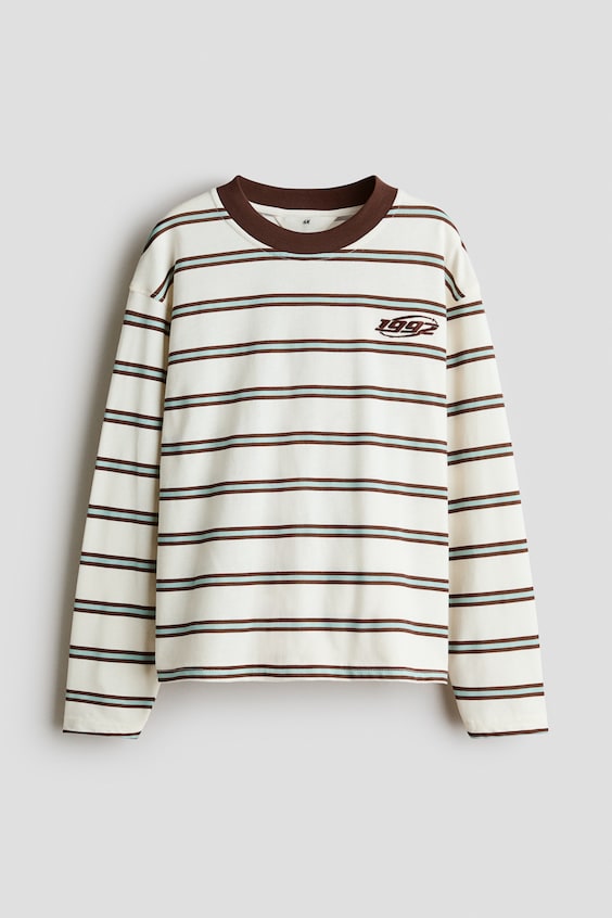 Детские футболки H&M Long-Sleeved Cotton T-Shirt