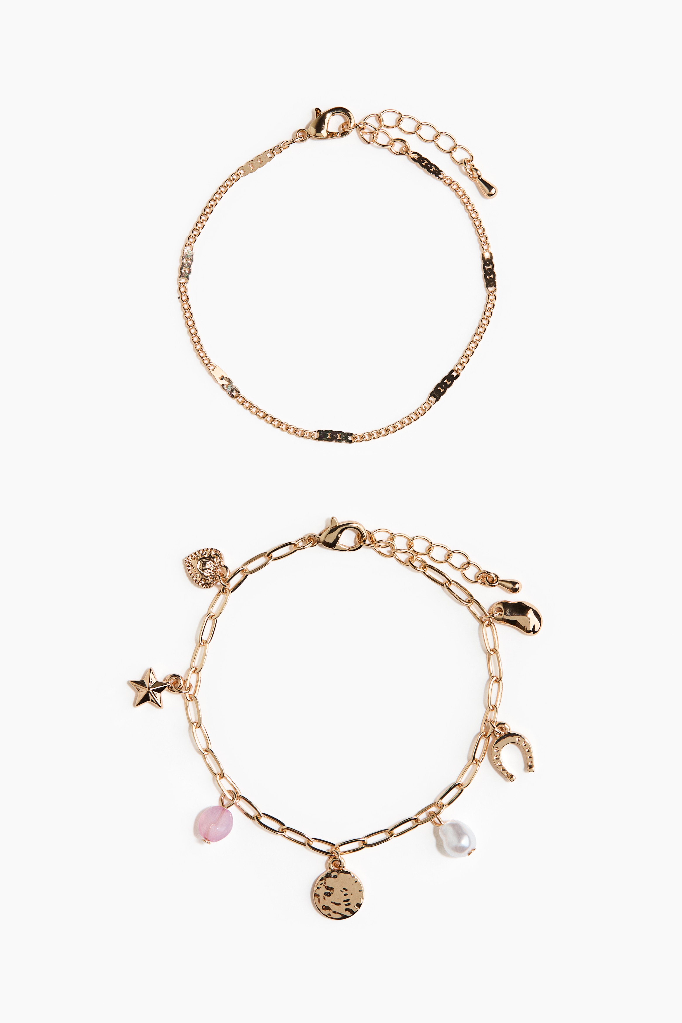 Bracciali in metallo 2 pezzi - Dorato