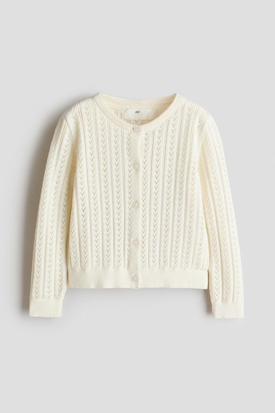 Детские кардиганы H&M Pointelle-Knit Cotton Cardigan