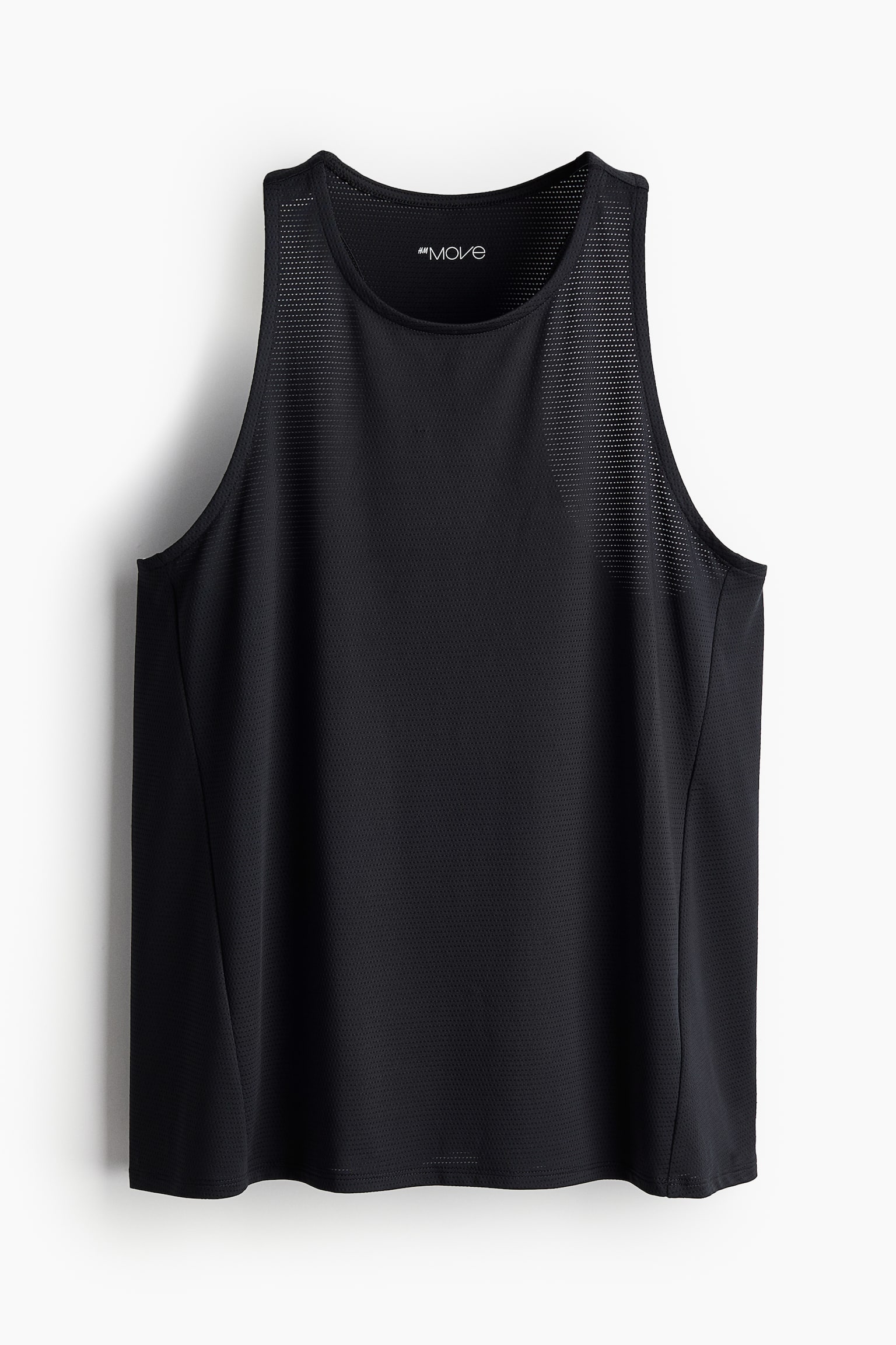 Sports vest top in DryMove™ - Black/Light beige/White - 2