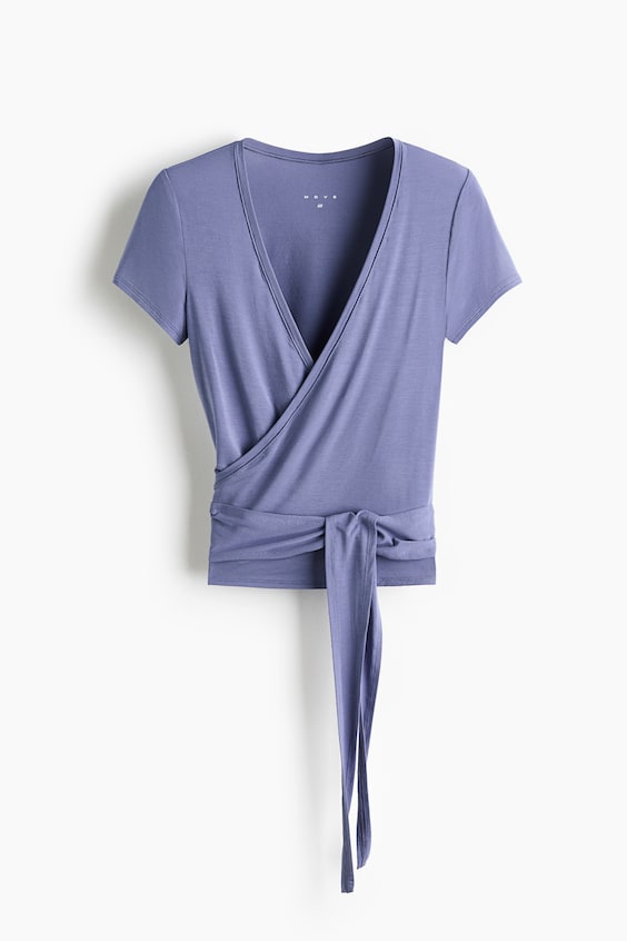 Женские топы H&M Sports Wrap Top in Modal