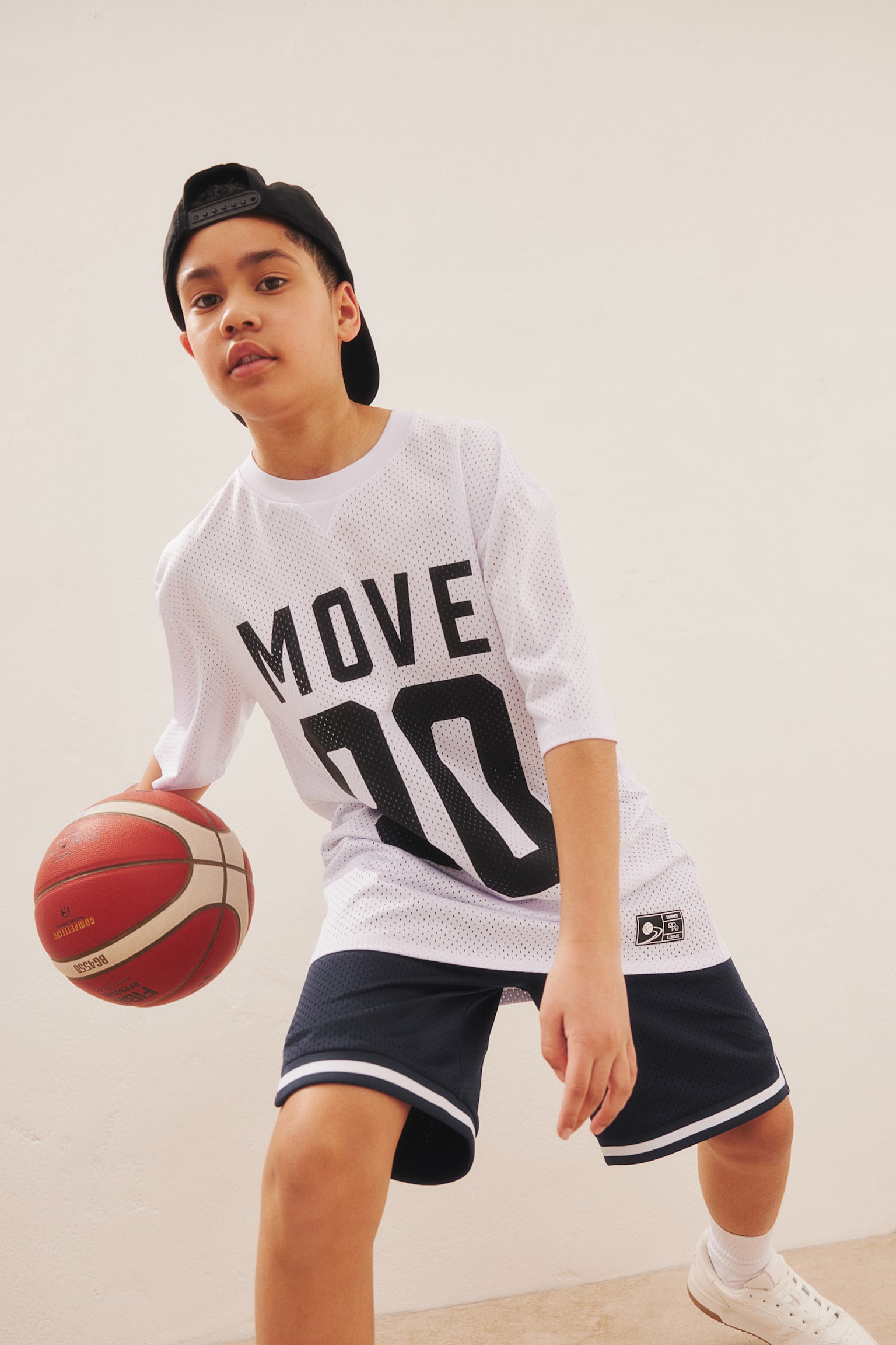 Basketball shorts in DryMove™ - Navy blue/Black/Green - 6