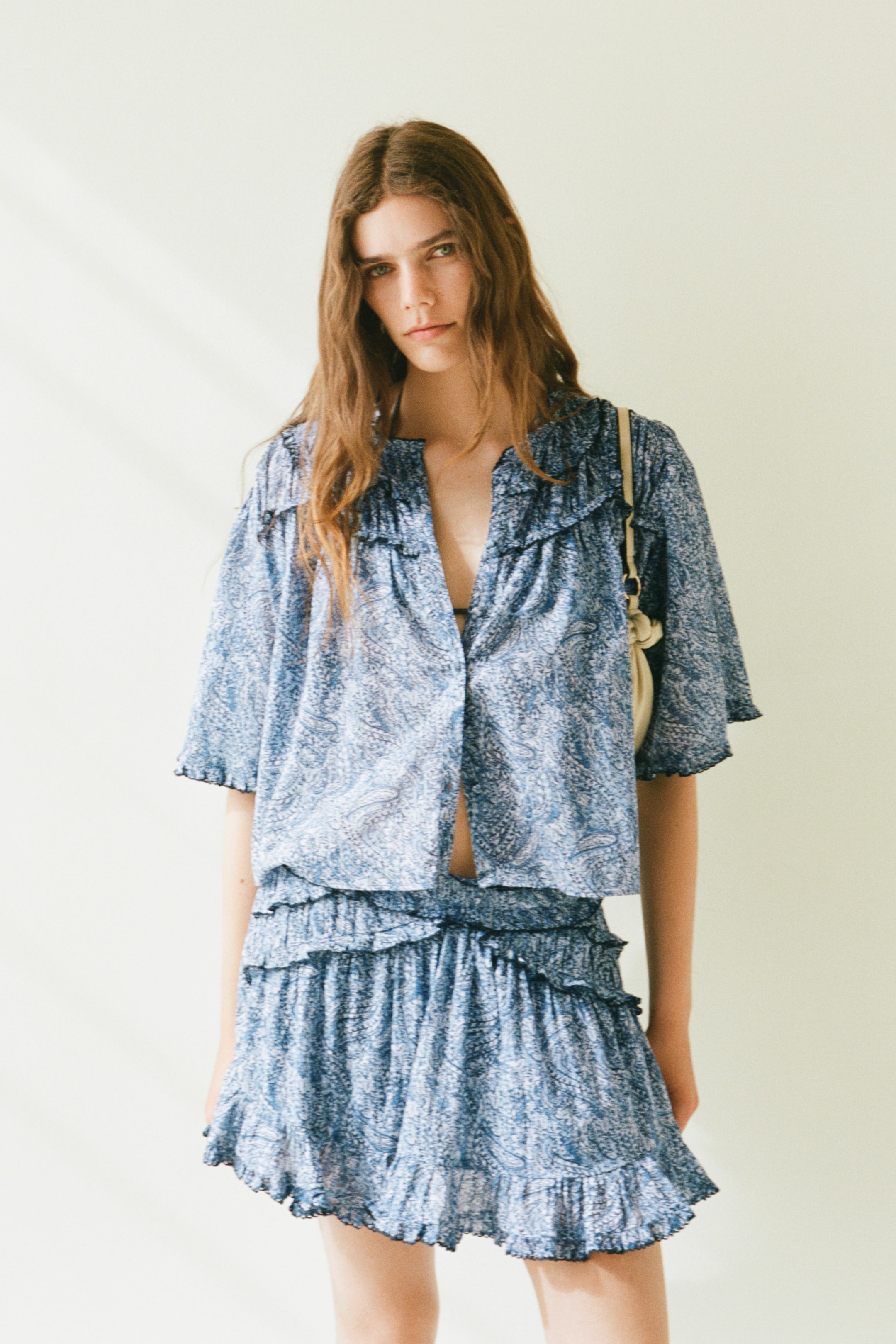 Ruffled Cotton Blouse