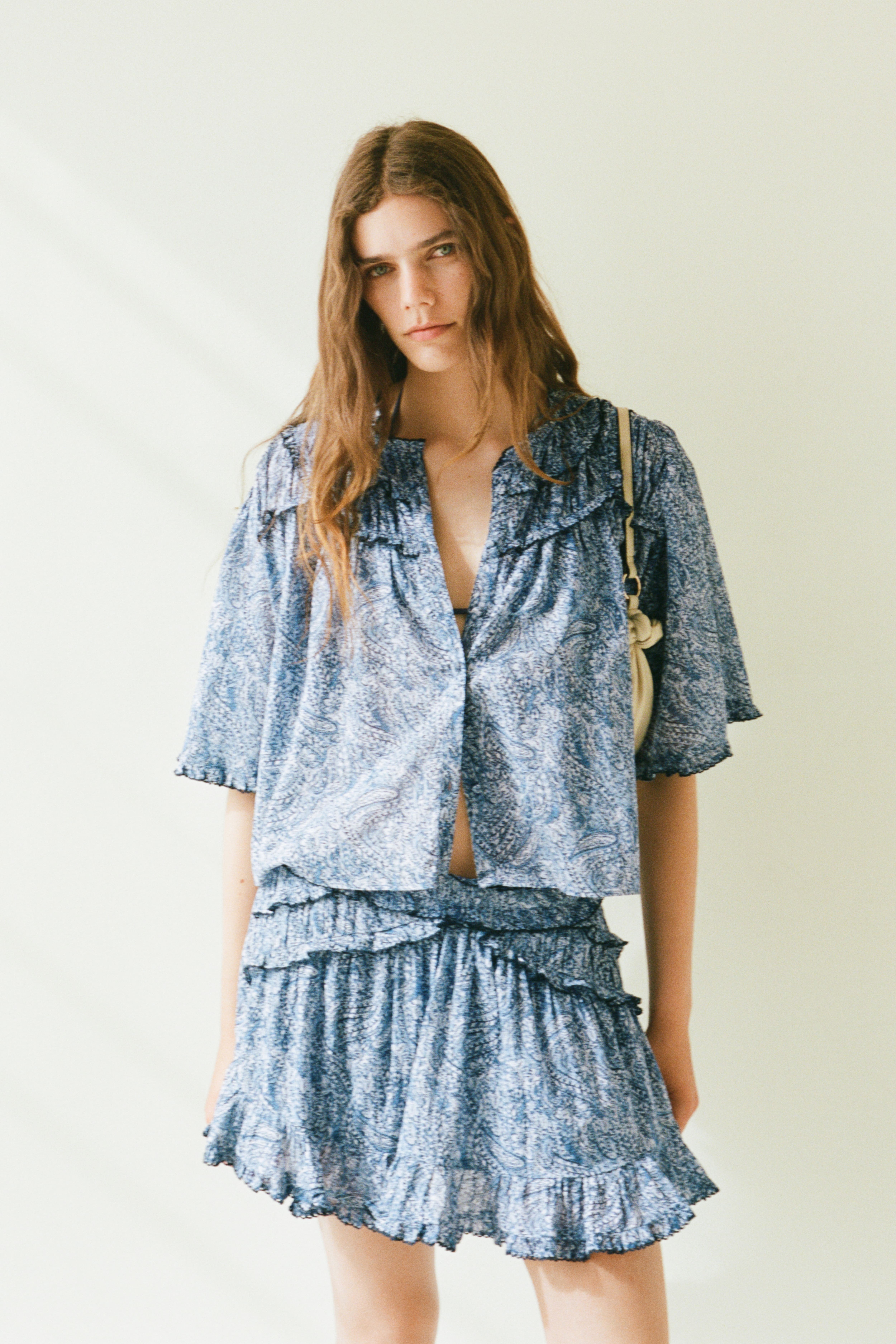 Ruffled Cotton Blouse
