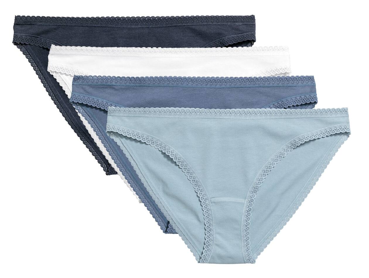 Women's Dark blue 4-pack Cotton Bikini Briefs | H&M US