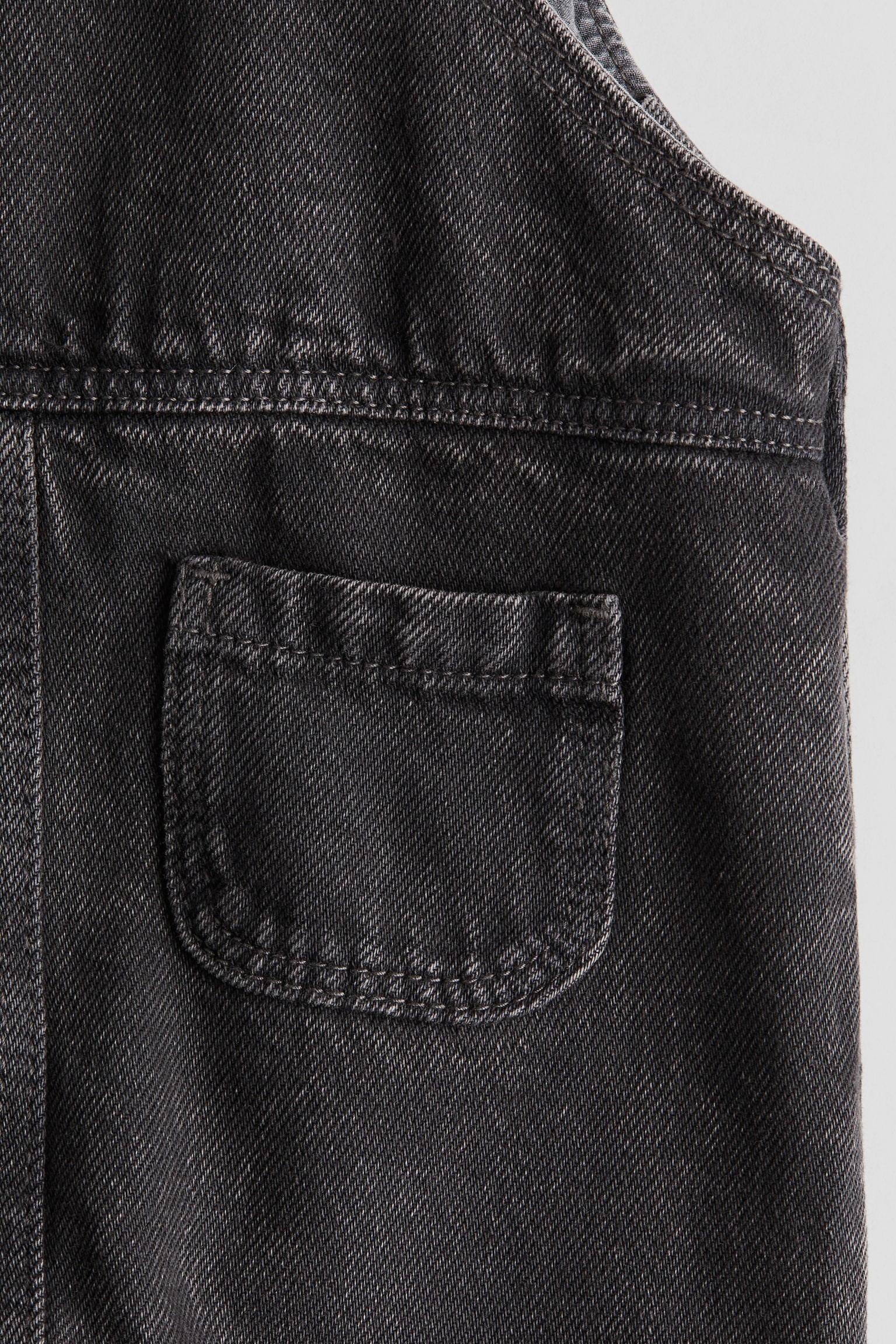 Детский комбинезон H&M Denim Overalls, цвет: Тёмный серый — фото 3