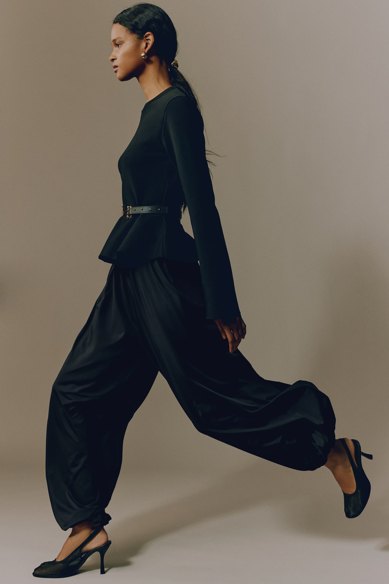 Baloniaste spodnie - Czarny/Ciemnoszary - 5