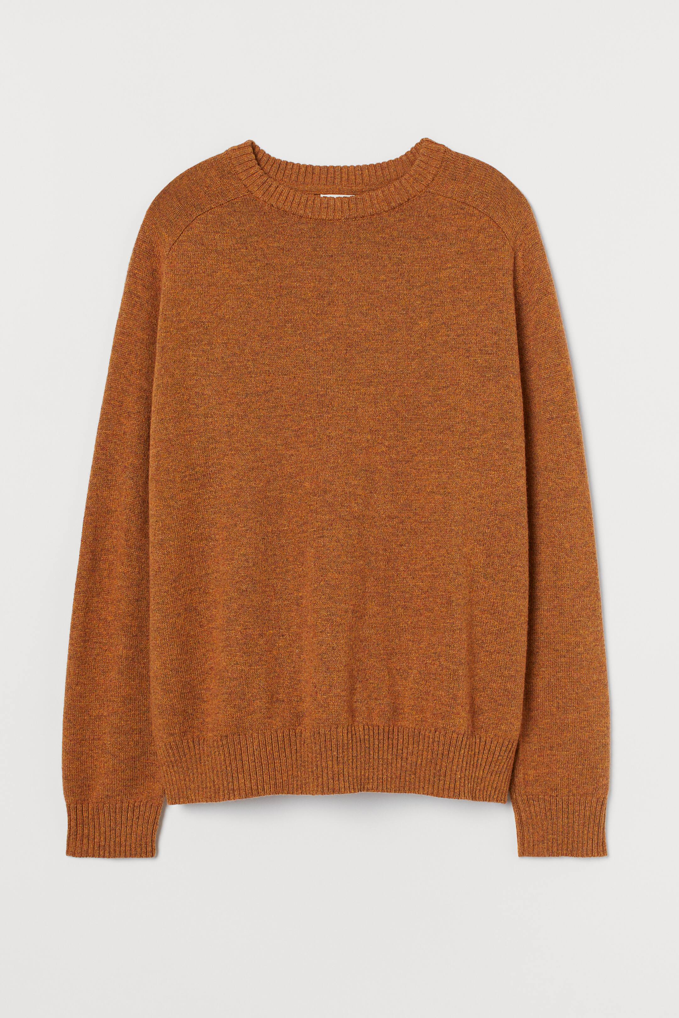 Wool-blend jumper - Rust brown - Men | H&M GB